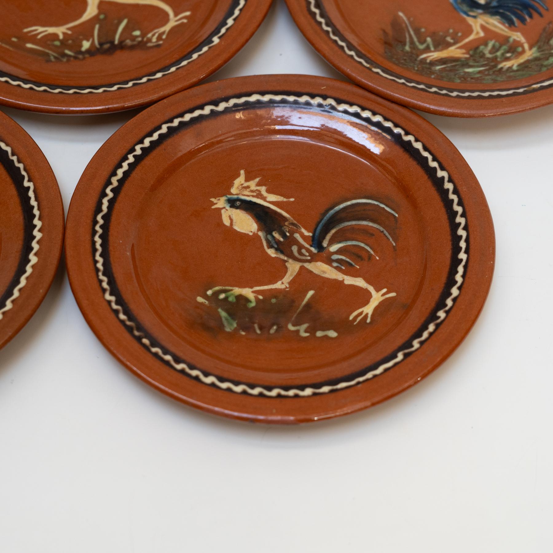 Lote de 5 Platos Gallos Díaz Costa (1960) en Bueno estado para la venta en Barcelona, ES