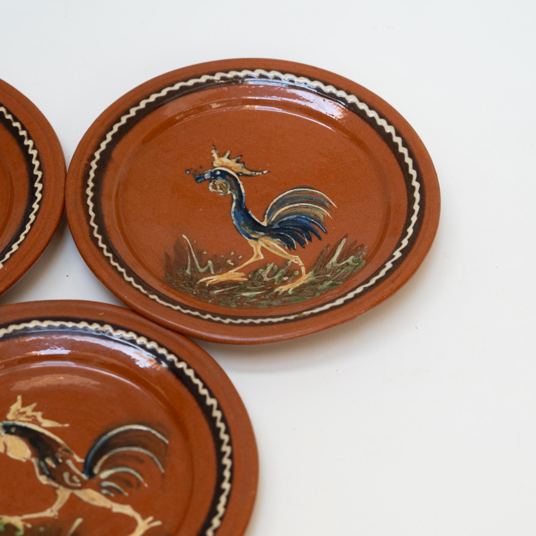Lote de 5 Platos Gallos Díaz Costa (1960) mediados del siglo XX en venta
