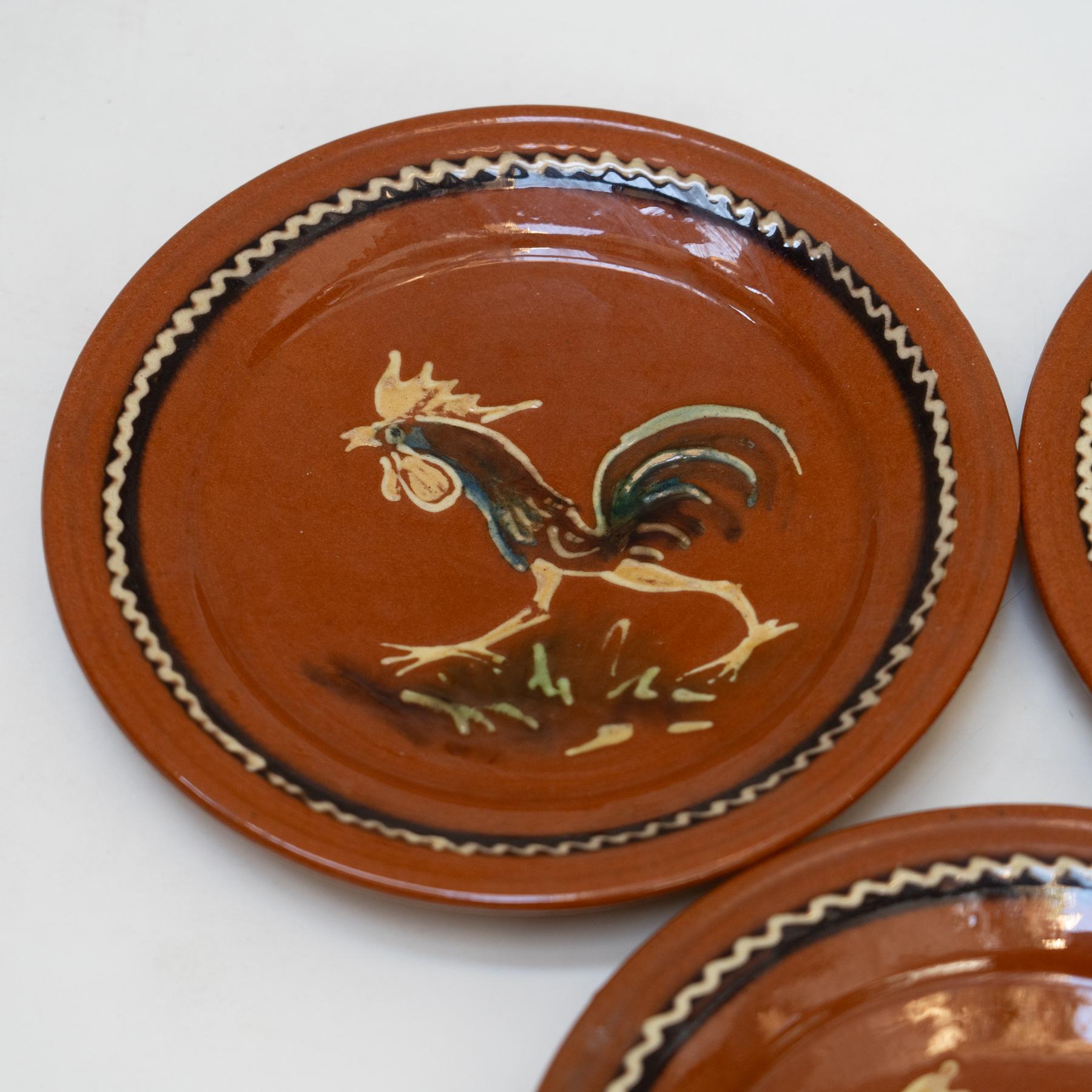 Lote de 5 Platos Gallos Díaz Costa (1960) en venta 1