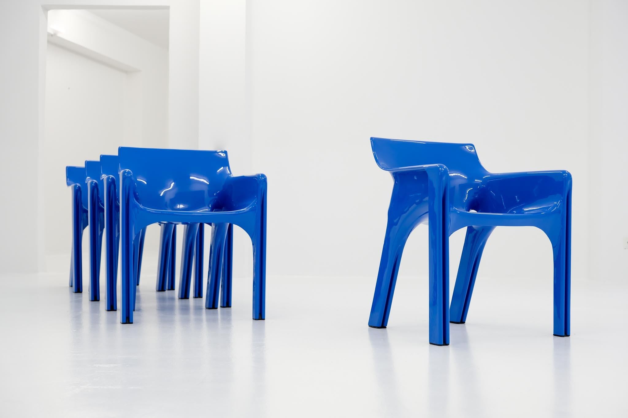 Set of 5 Gaudi Chairs by Vico Magistretti for Artemide, Italy 1970 6