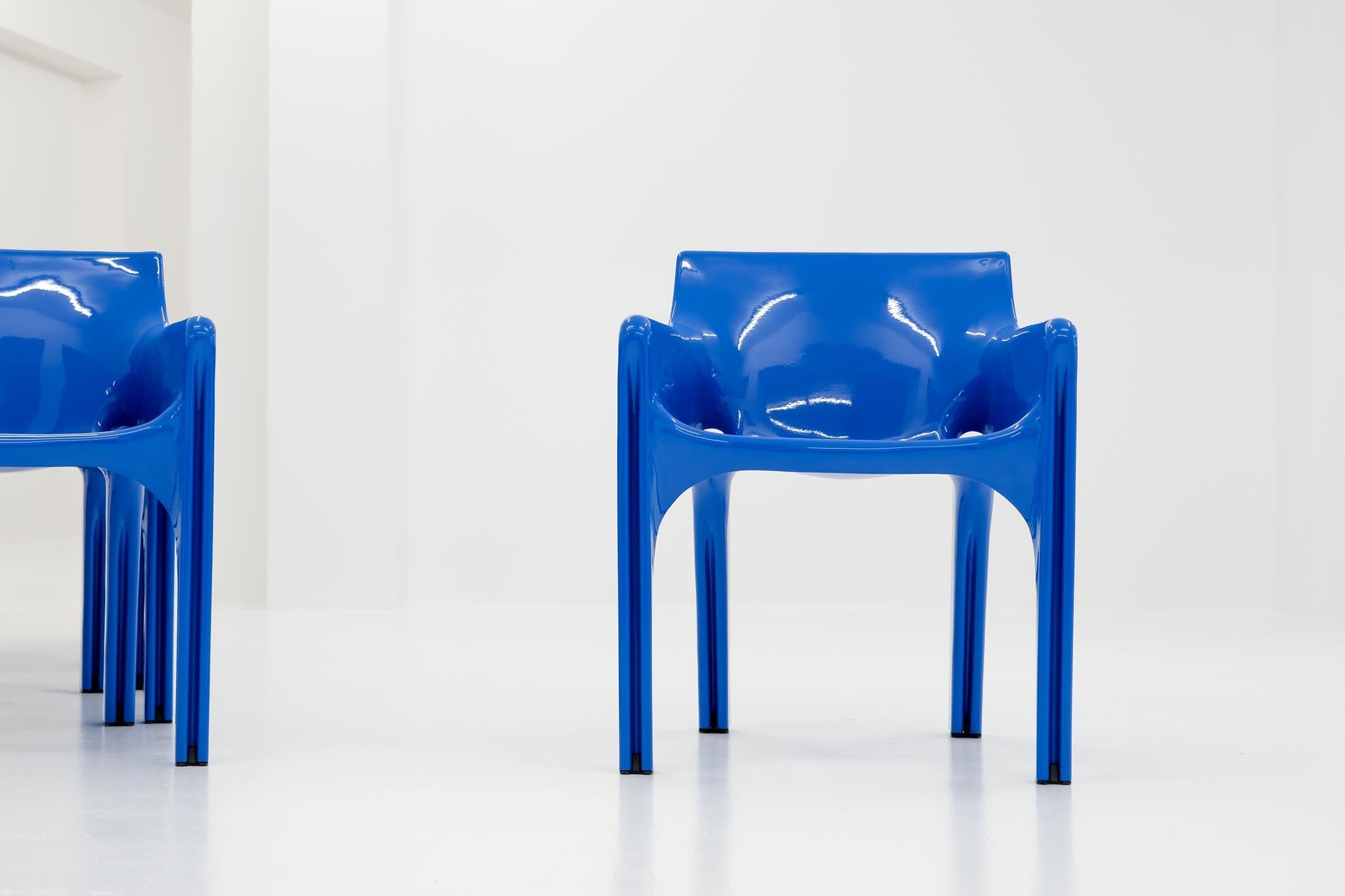 1970’s Midcentury Polyziv Israel Designer Stacking Children’s Chair Blue 