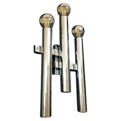 Set of 5 Geometric Sconces by Gaetano Sciolari