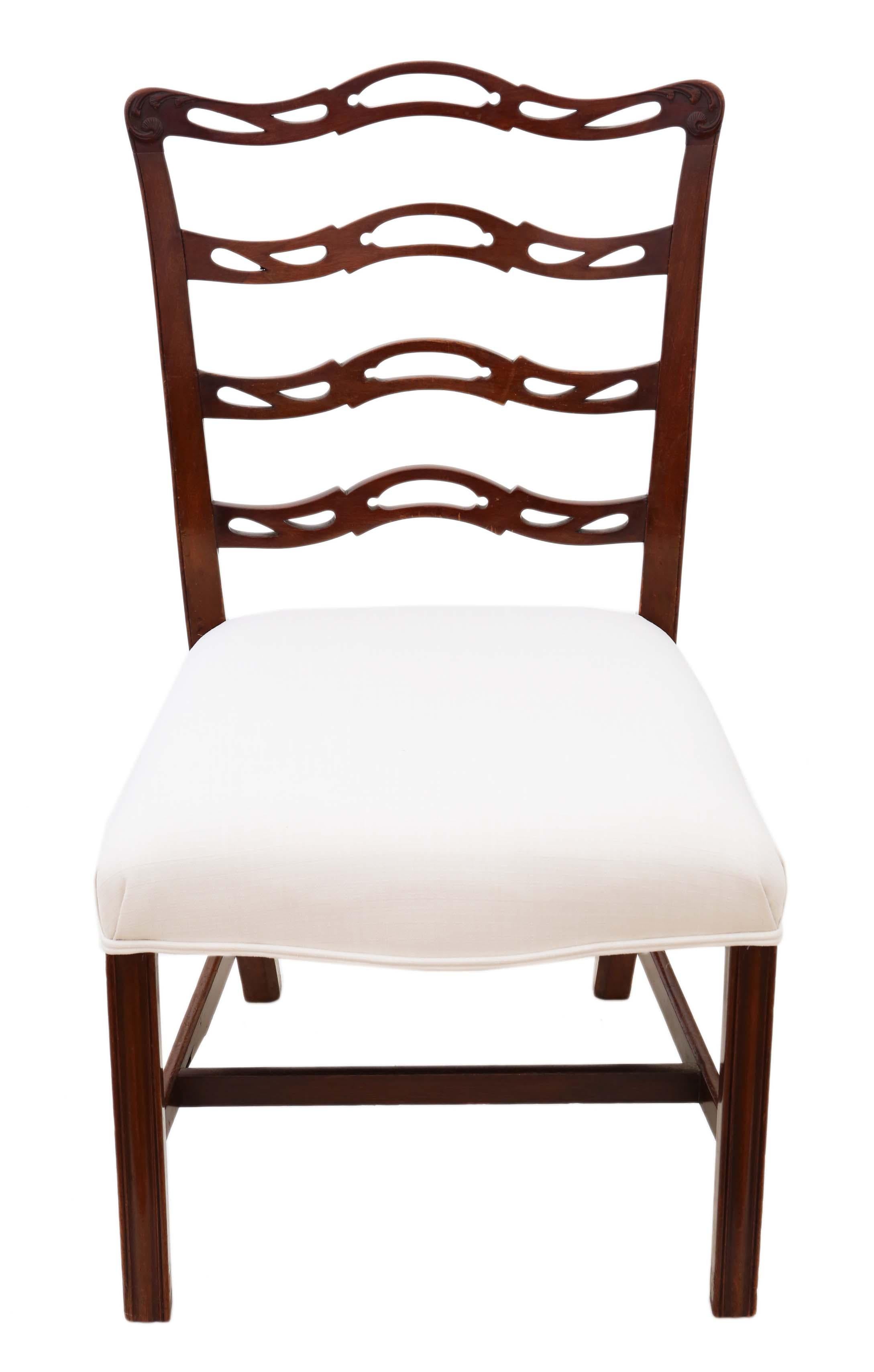 Set of 5 Georgian Revival Mahogany Dining Chairs In Good Condition In Wisbech, Cambridgeshire