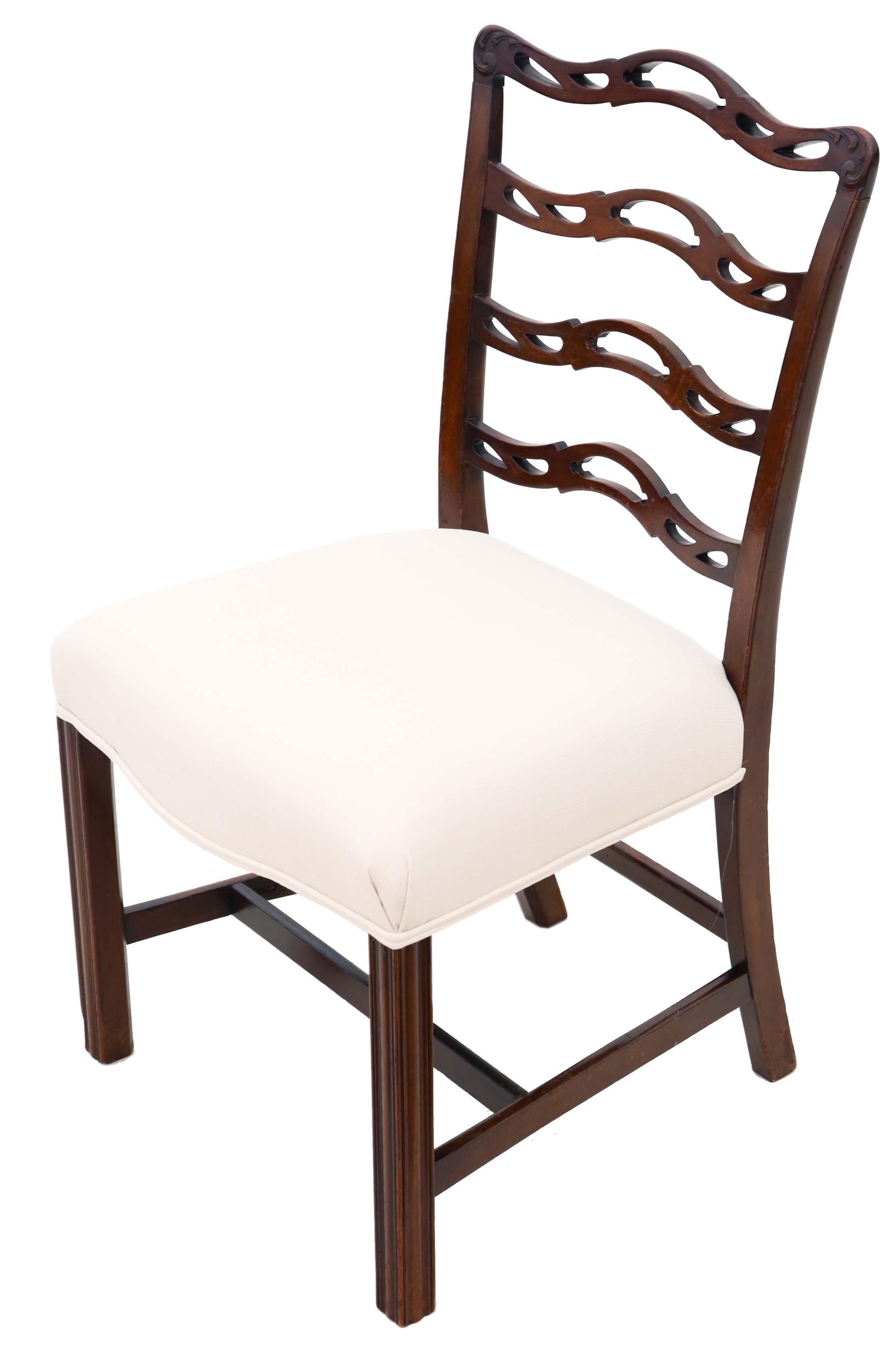 Early 20th Century Set of 5 Georgian Revival Mahogany Dining Chairs
