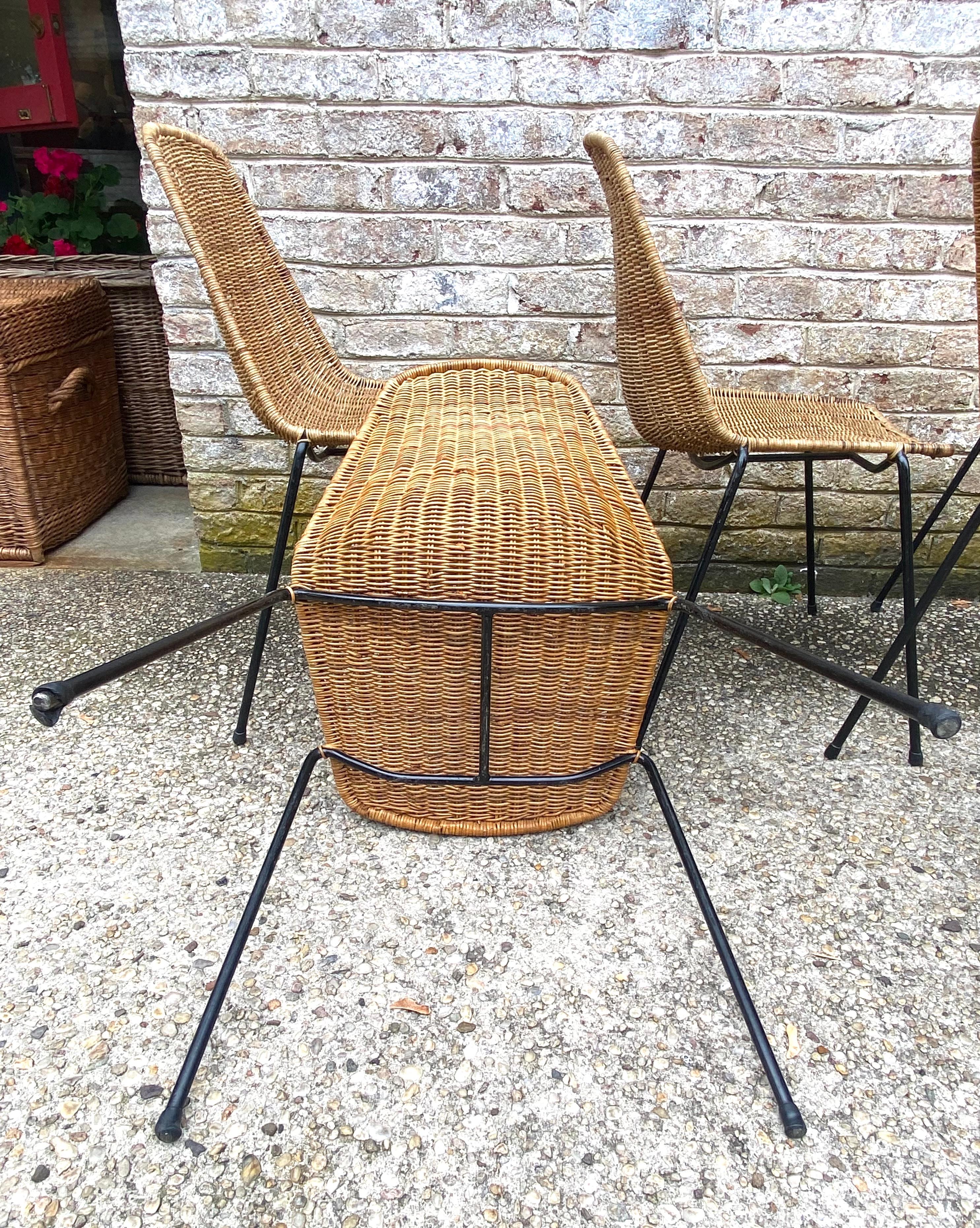 Set of 5 Gian Franco Legler Basket Chairs For Sale 9
