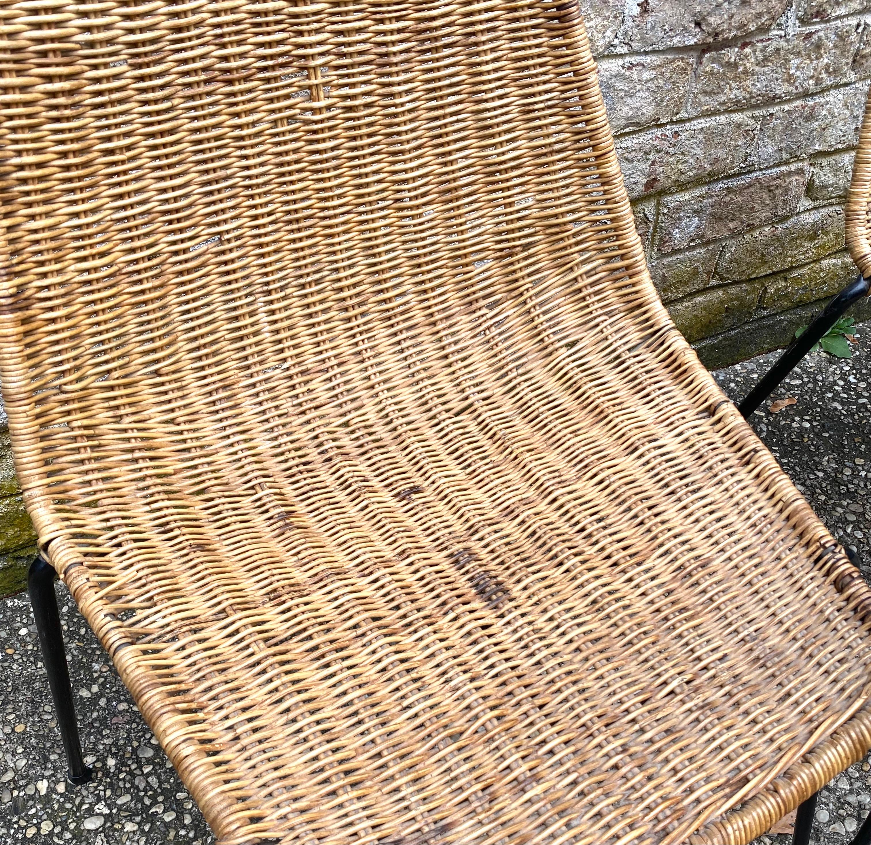 Mid-20th Century Set of 5 Gian Franco Legler Basket Chairs For Sale