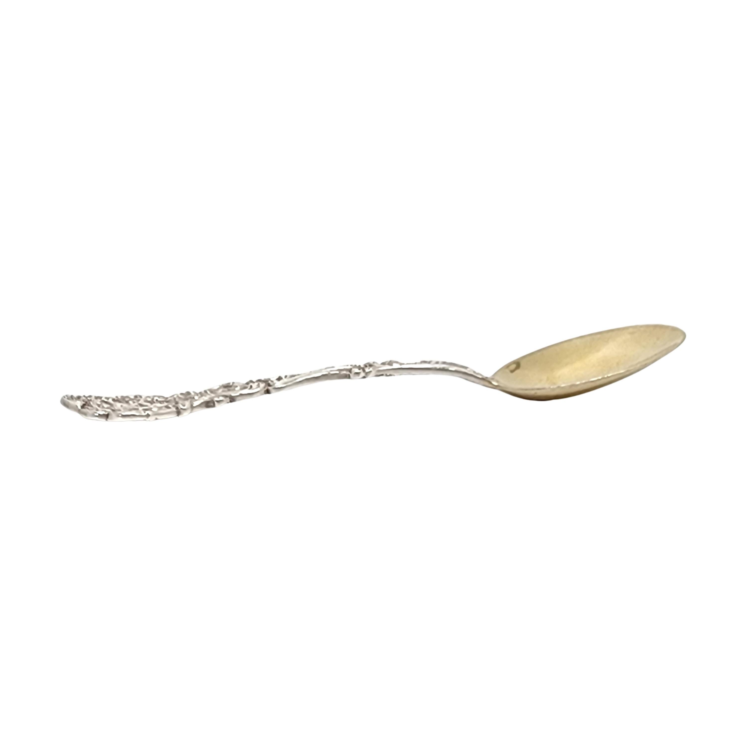 Set of 5 Gorham Versailles Sterling Silver Gold Wash Bowl Small Ice Cream Spoons For Sale 2