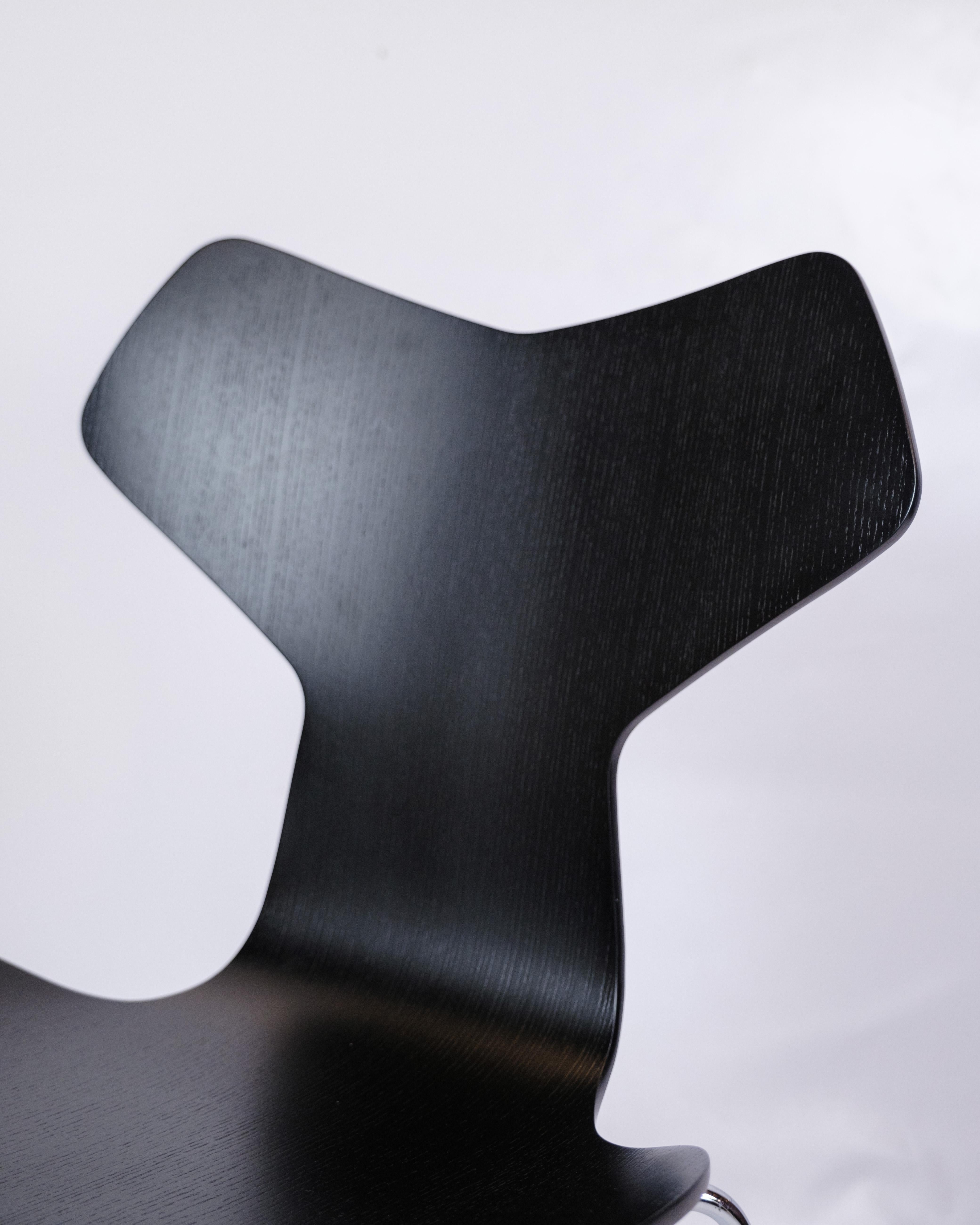 Danese Set di 5 sedie Grand Prix Modello 3130 Di Arne Jacobsen Per Fritz Hansen