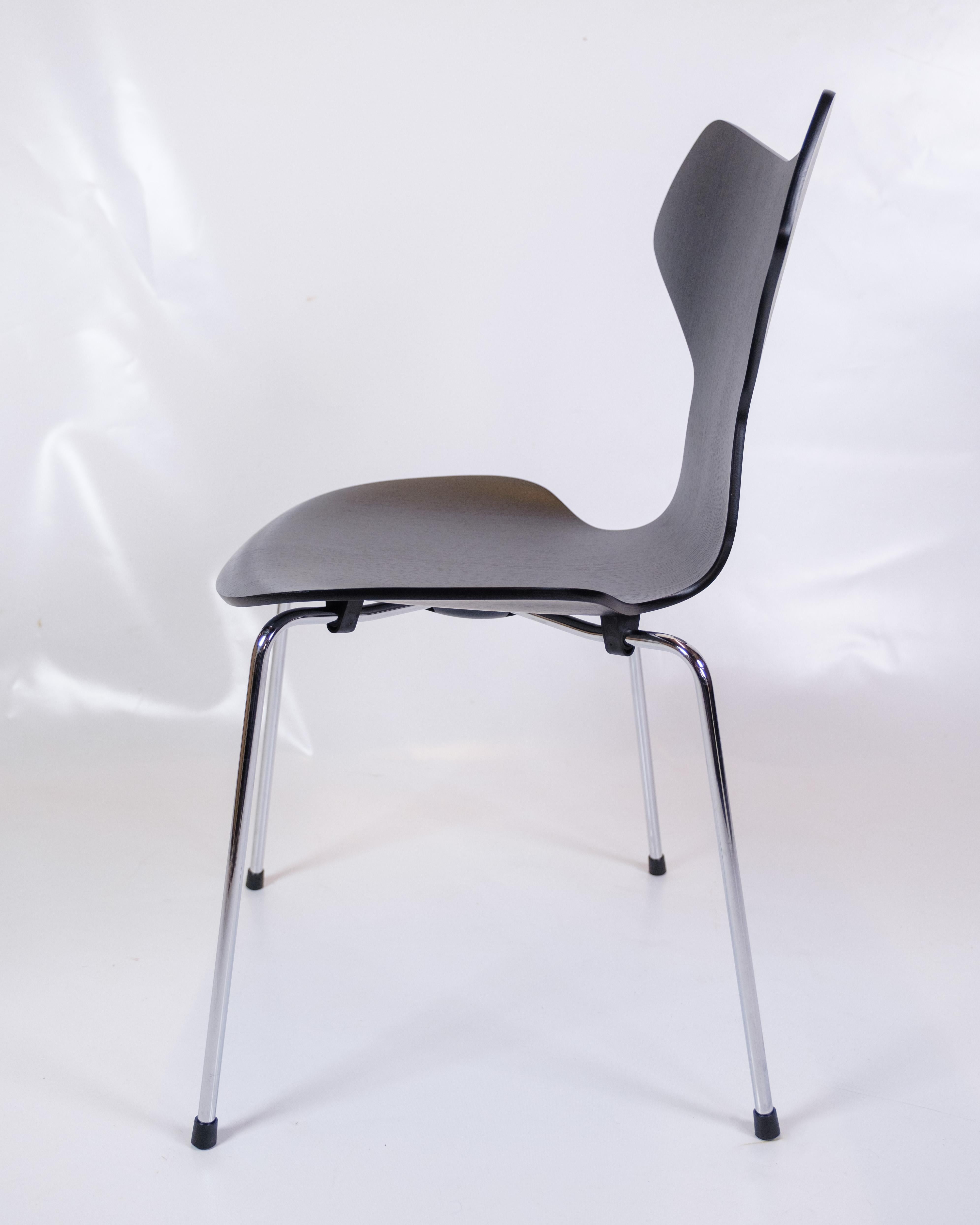 XXI secolo e contemporaneo Set di 5 sedie Grand Prix Modello 3130 Di Arne Jacobsen Per Fritz Hansen