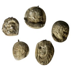Antique Set of 5 Greco-Roman Reliefs