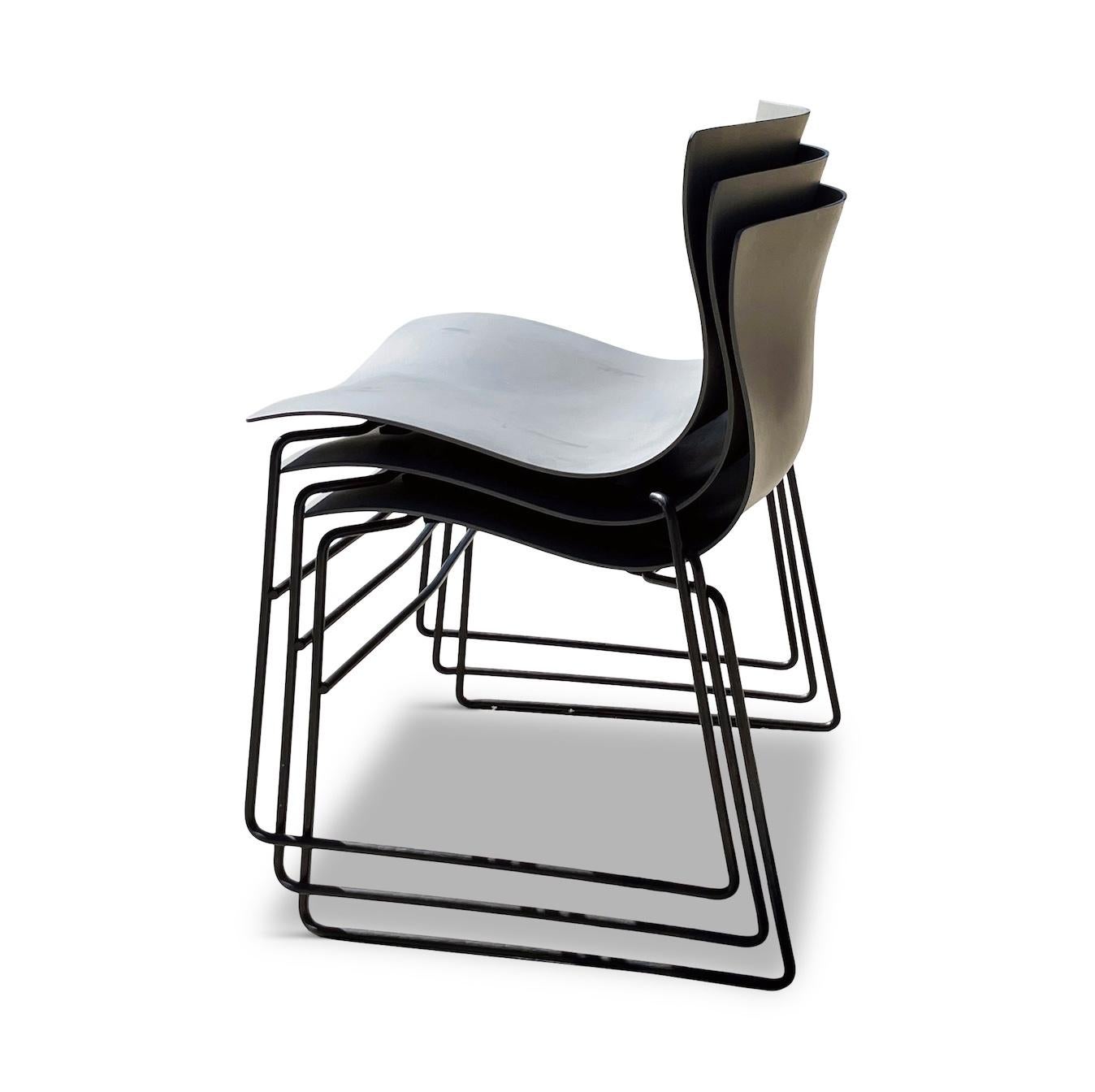 Set of 5 Grey Handkerchief Chairs by Lella and Massimo Vignelli for Knoll 4