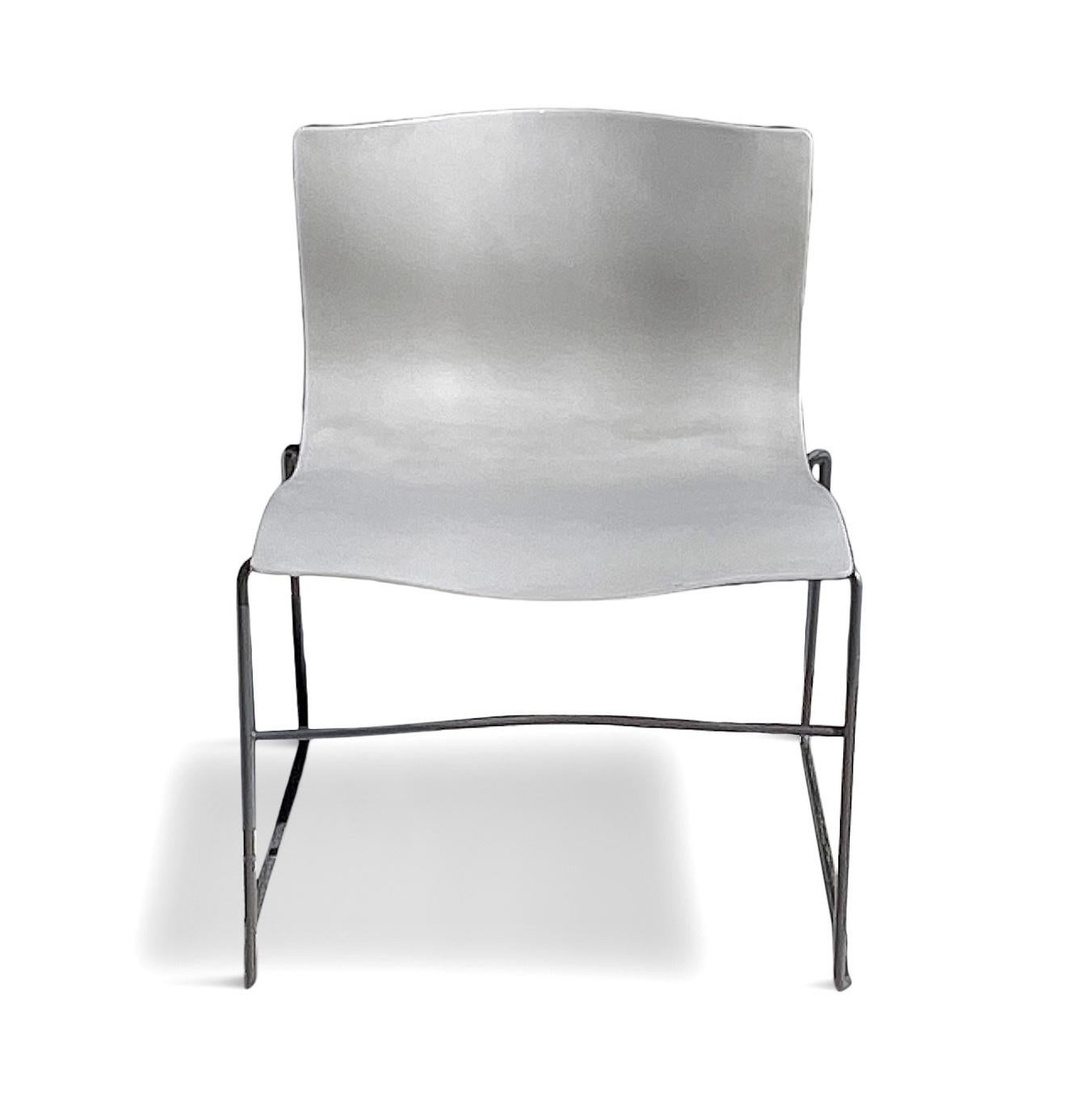 20th Century Set of 5 Grey Handkerchief Chairs by Lella and Massimo Vignelli for Knoll