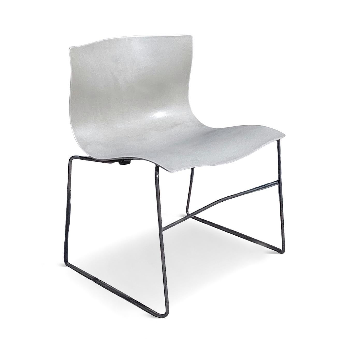 Metal Set of 5 Grey Handkerchief Chairs by Lella and Massimo Vignelli for Knoll