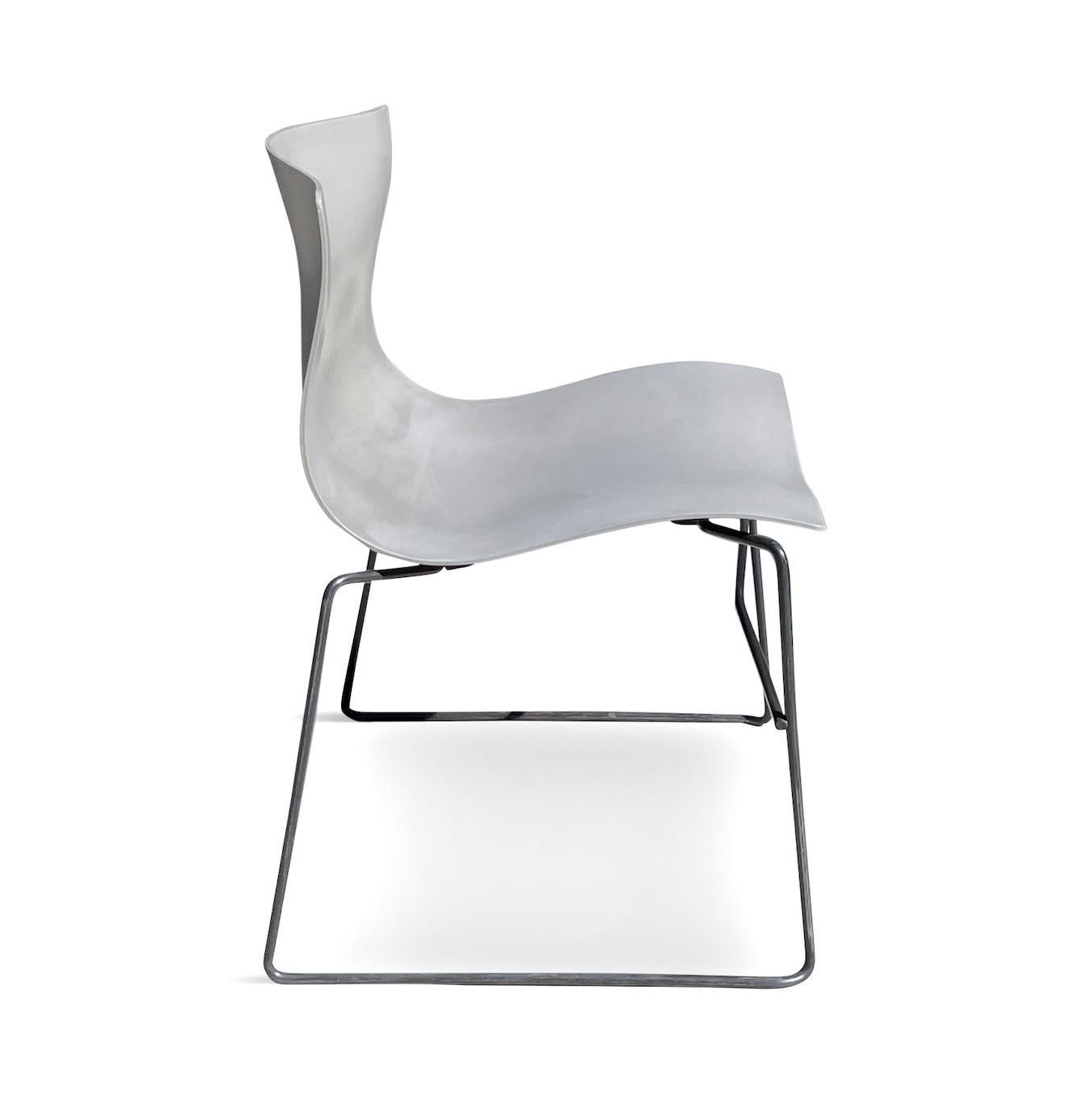 Set of 5 Grey Handkerchief Chairs by Lella and Massimo Vignelli for Knoll 1