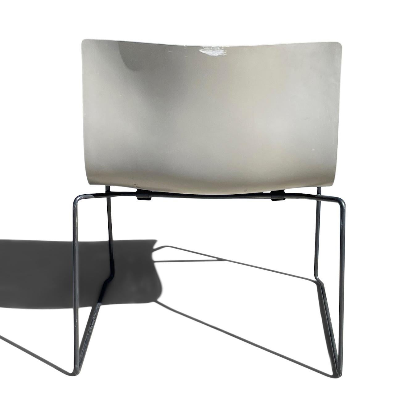 Set of 5 Grey Handkerchief Chairs by Lella and Massimo Vignelli for Knoll 2