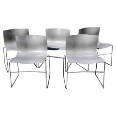 Set of 5 Grey Handkerchief Chairs by Lella and Massimo Vignelli for Knoll