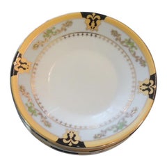 Set of 5 Hand Painted Porcelain Coasters