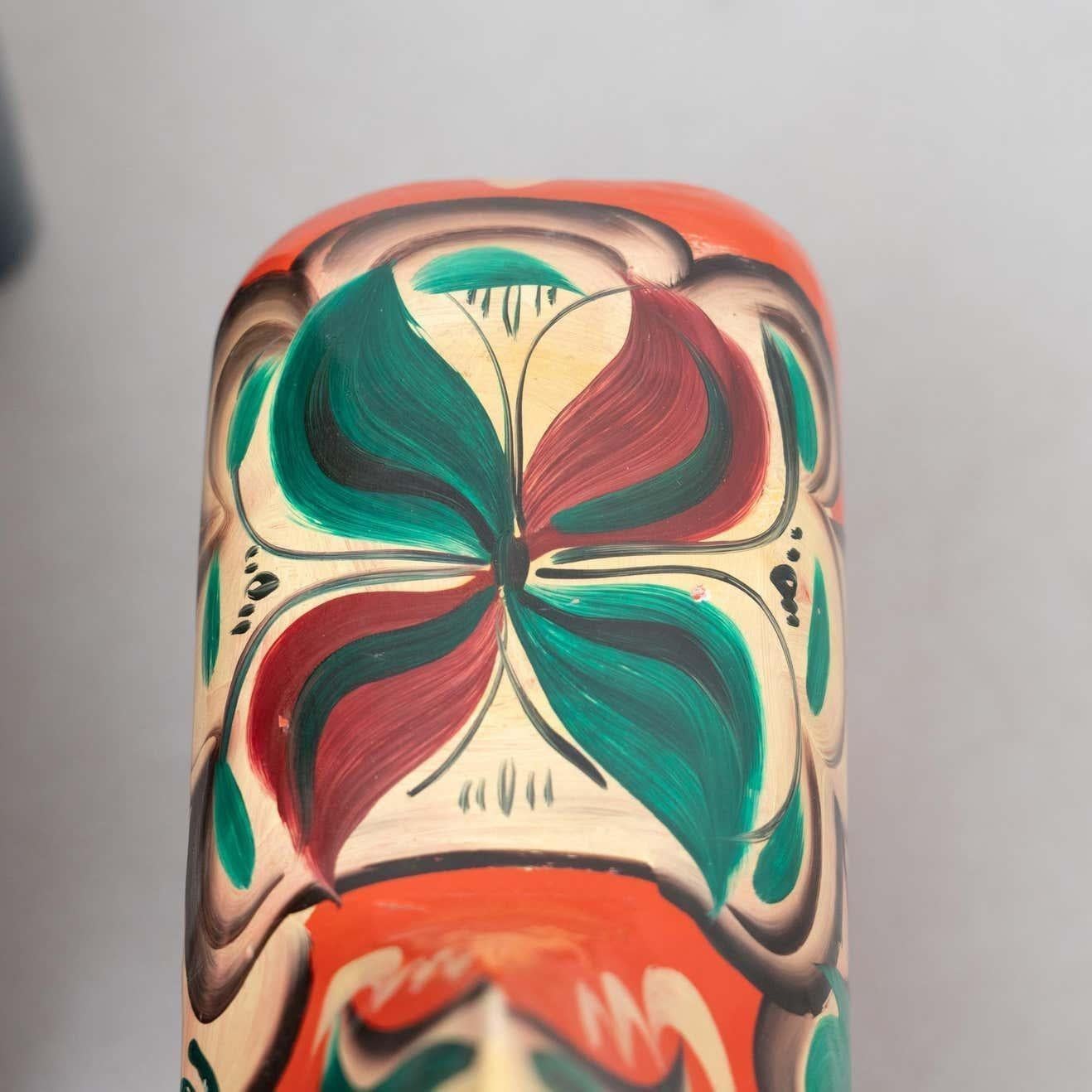 Set of 5 Handpainted Swedish Traditional Dala Horse Toys For Sale 6