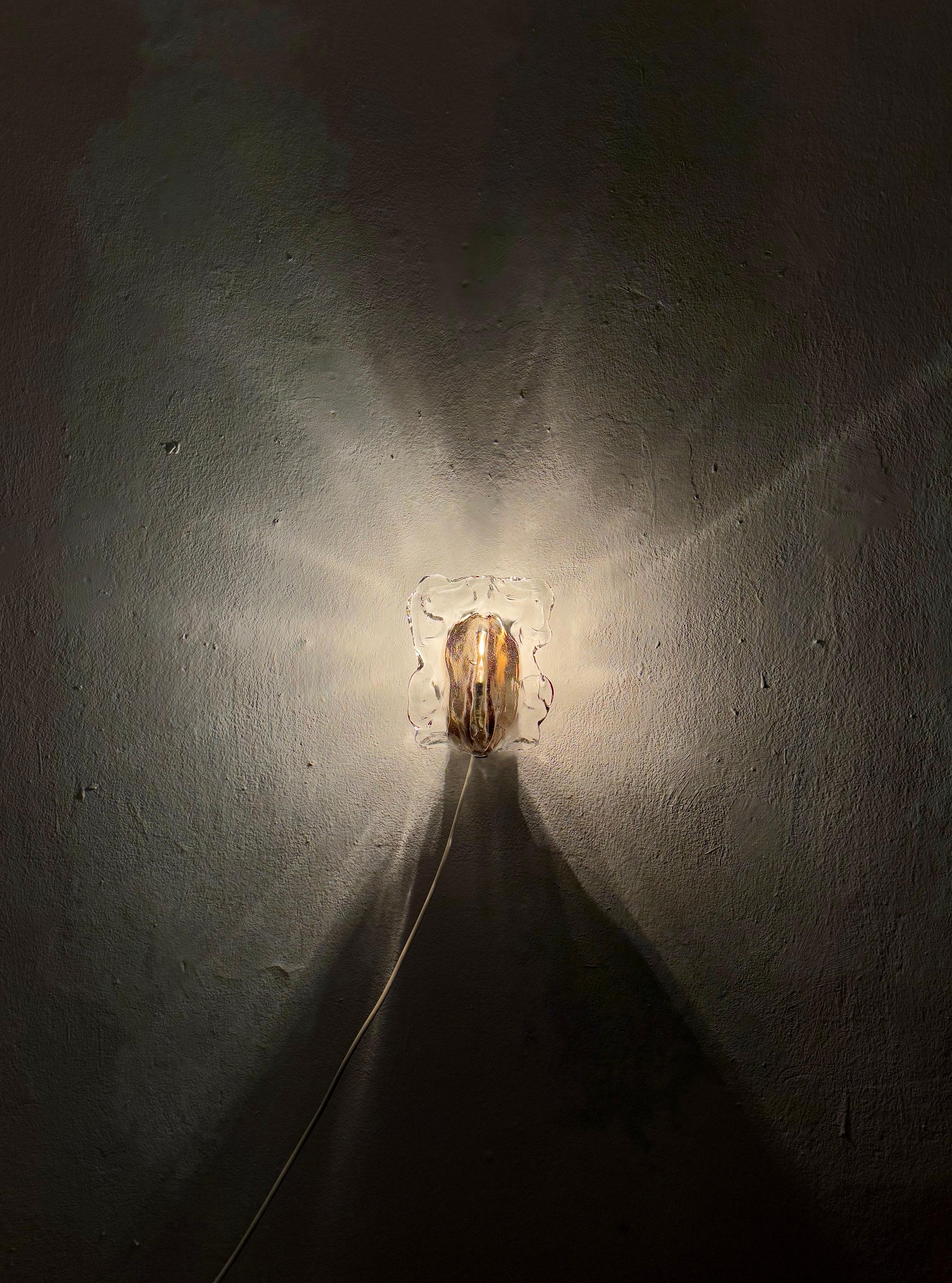 Juego de 5 lámparas de pared de cristal Ice de J.T. Kalmar en venta 3