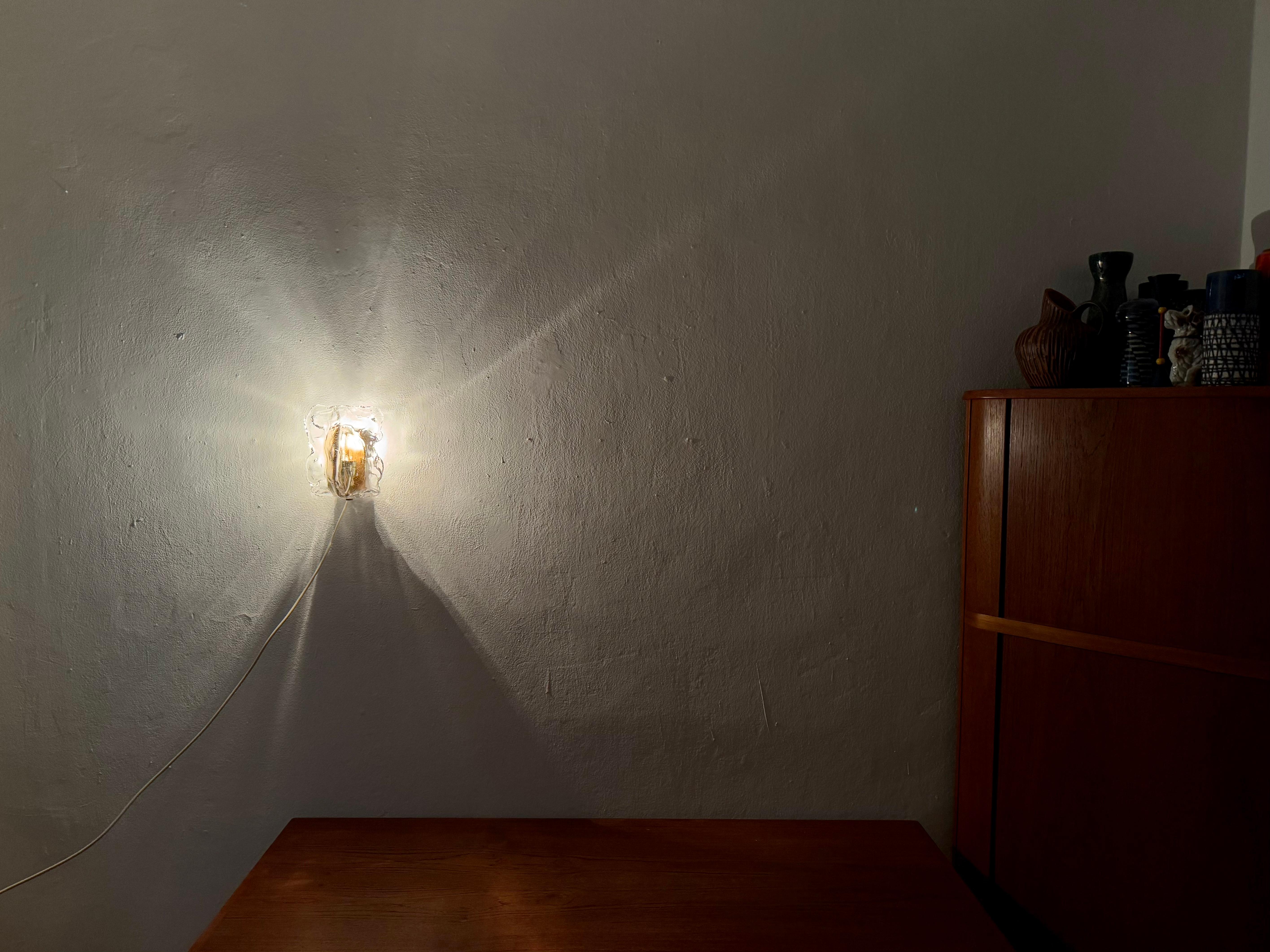 Juego de 5 lámparas de pared de cristal Ice de J.T. Kalmar en venta 4