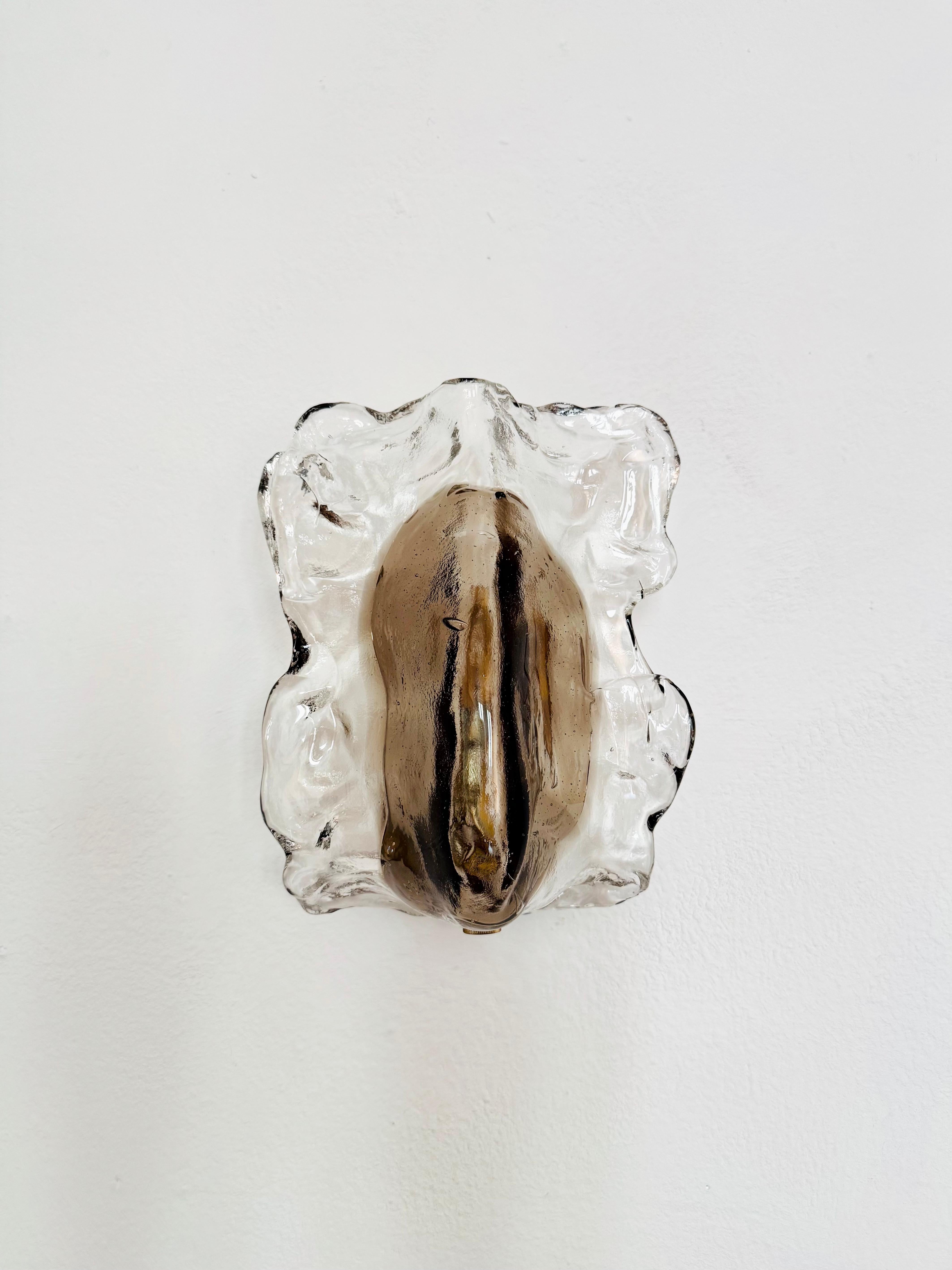 Juego de 5 lámparas de pared de cristal Ice de J.T. Kalmar Moderno de mediados de siglo en venta