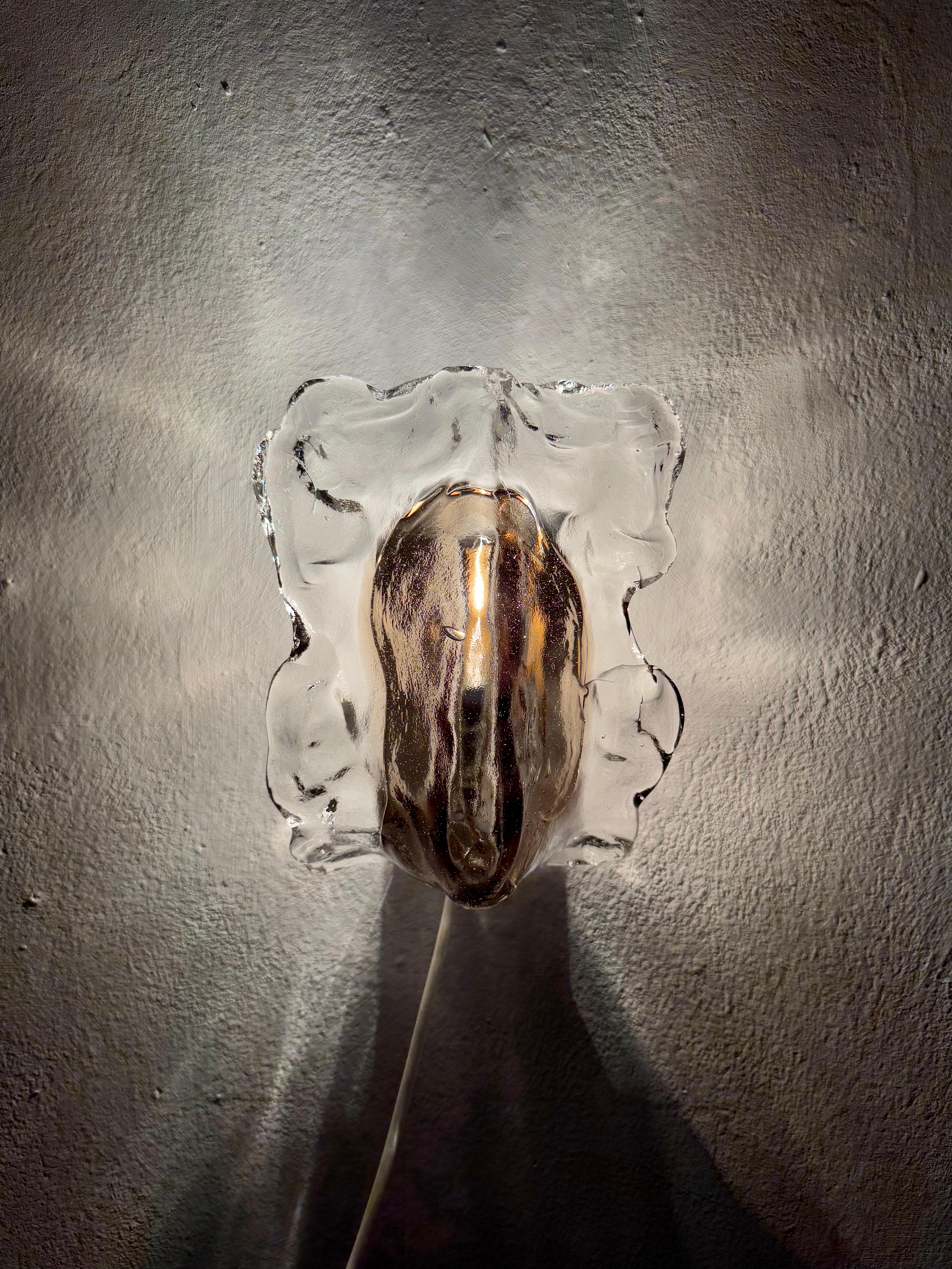 Juego de 5 lámparas de pared de cristal Ice de J.T. Kalmar en venta 2