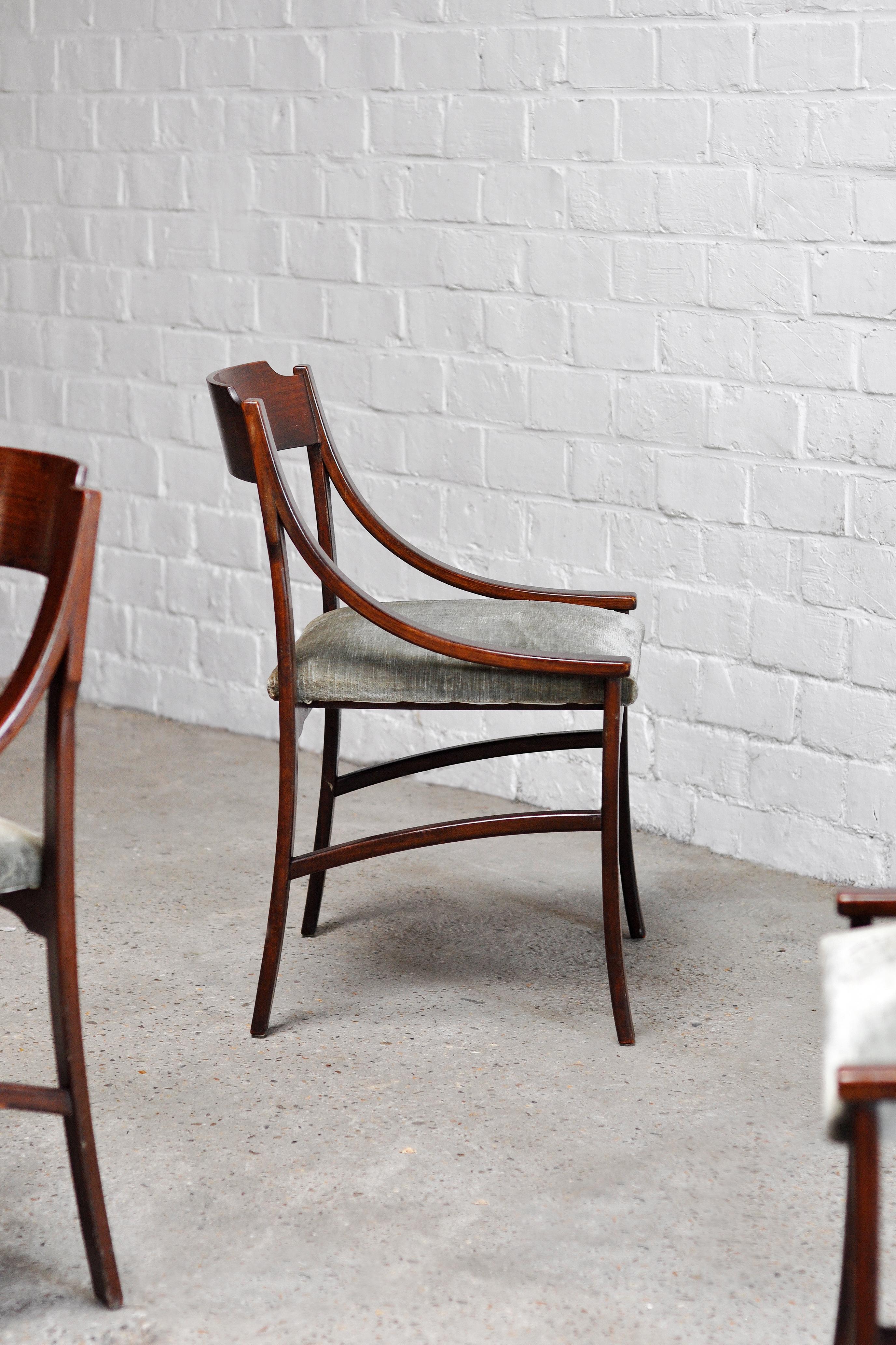 Set of 5 Ico Parisi Italian Rosewood Dining Chairs, 1960's 2