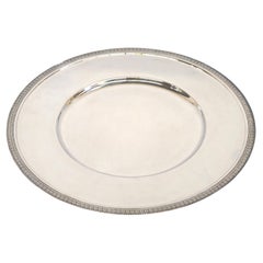 Set of 5 Iconic Christofle Malmaison Silver Plated Round Presentation Plates