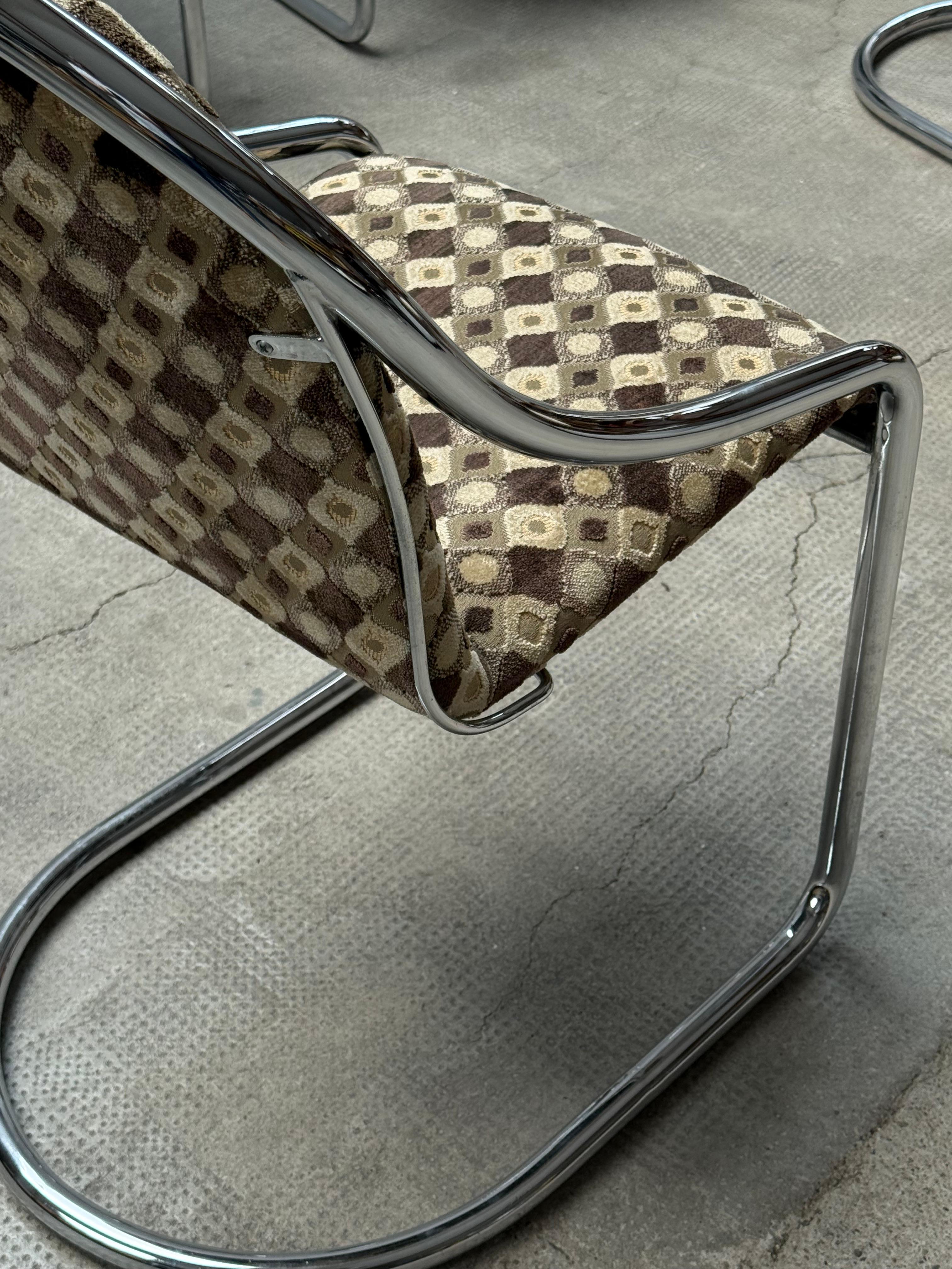 Mid-20th Century SET OF 5 ITALIAN CANTILEVER DINING CHAIRS IN THE STYLE OF GASTONE RINALDI 1960s For Sale