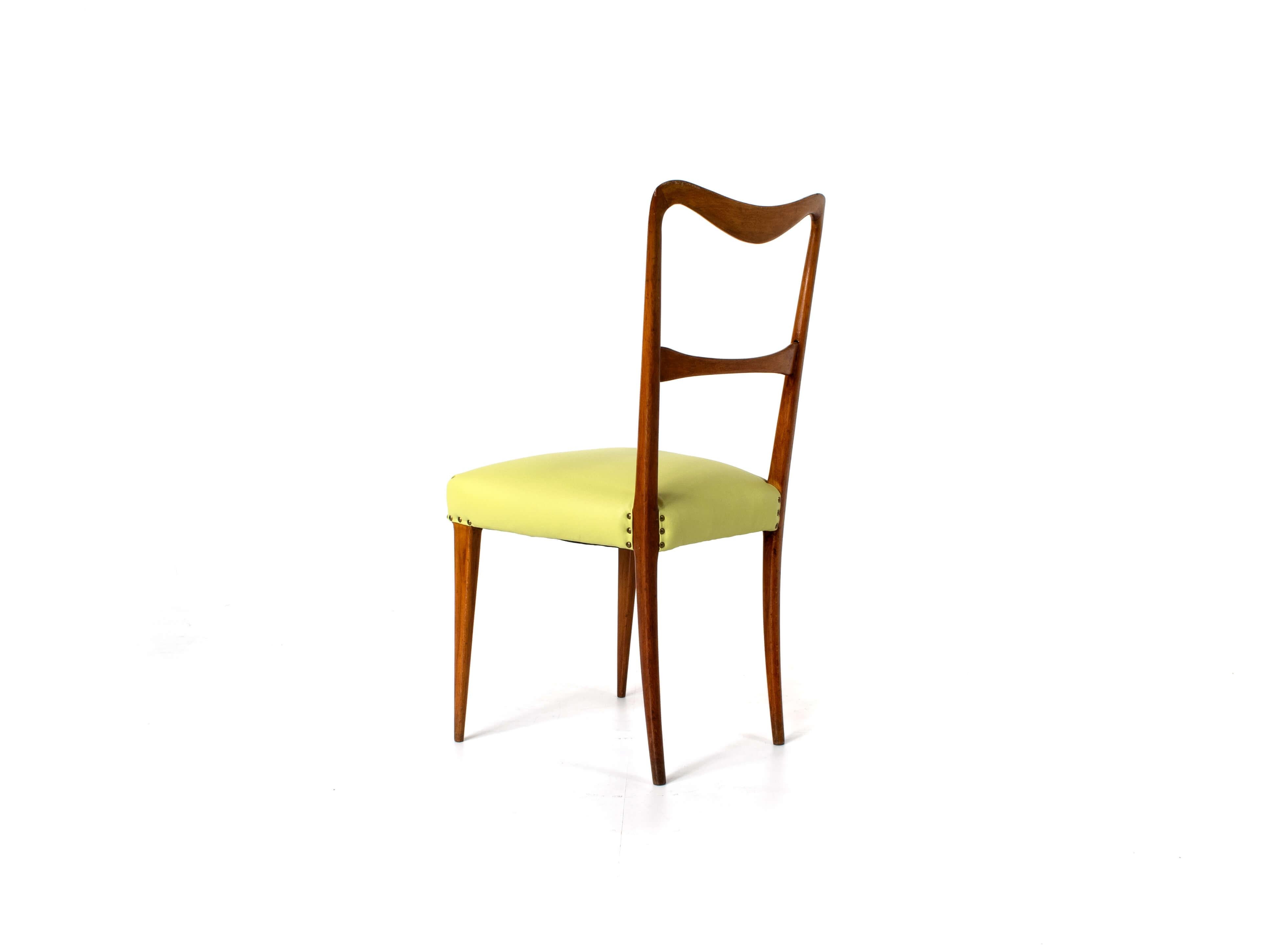Set of 5 Italian Modern Dining Chairs in Style of Paolo Buffa, 1950s 4