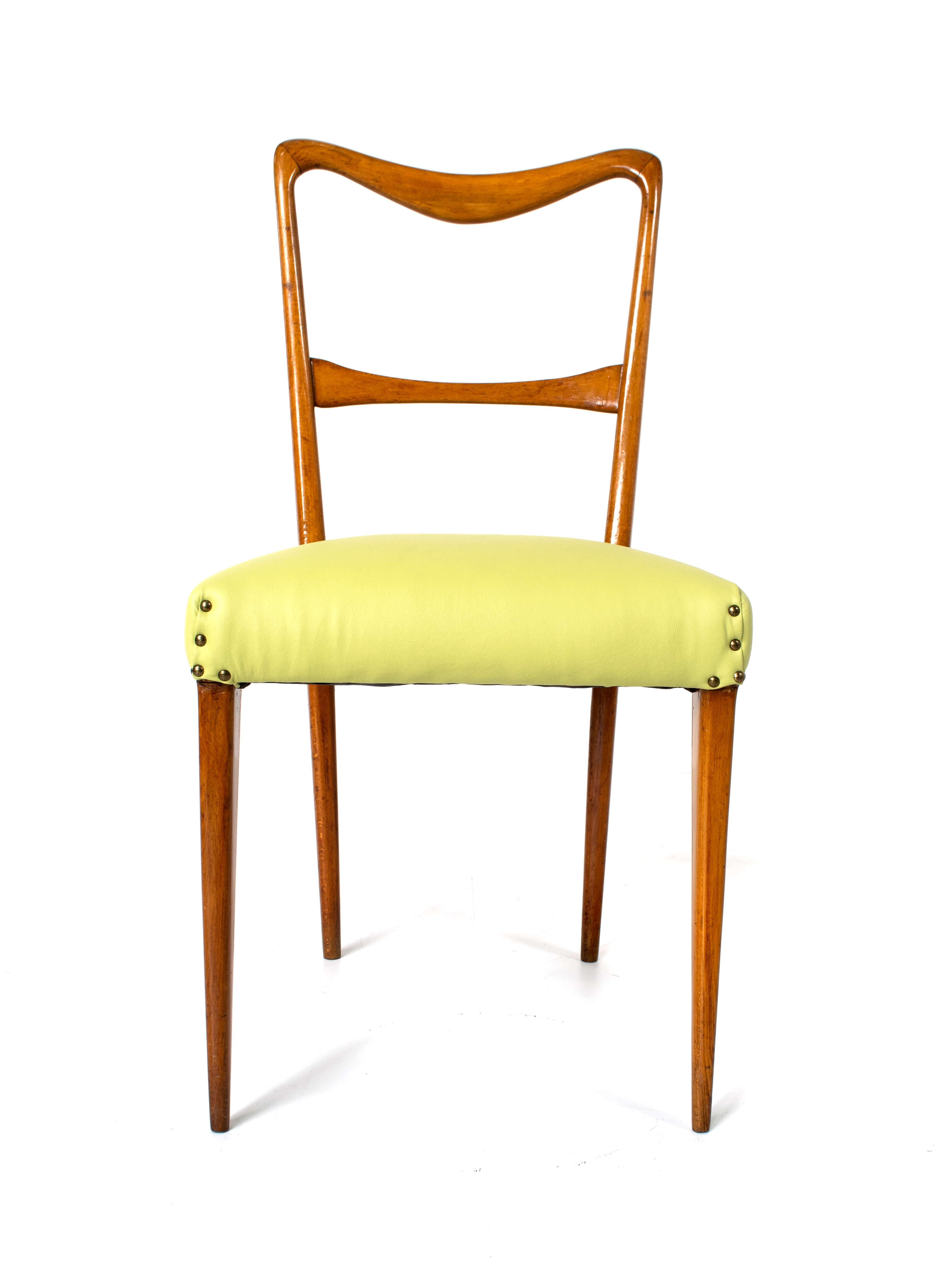 Set of 5 Italian Modern Dining Chairs in Style of Paolo Buffa, 1950s 7