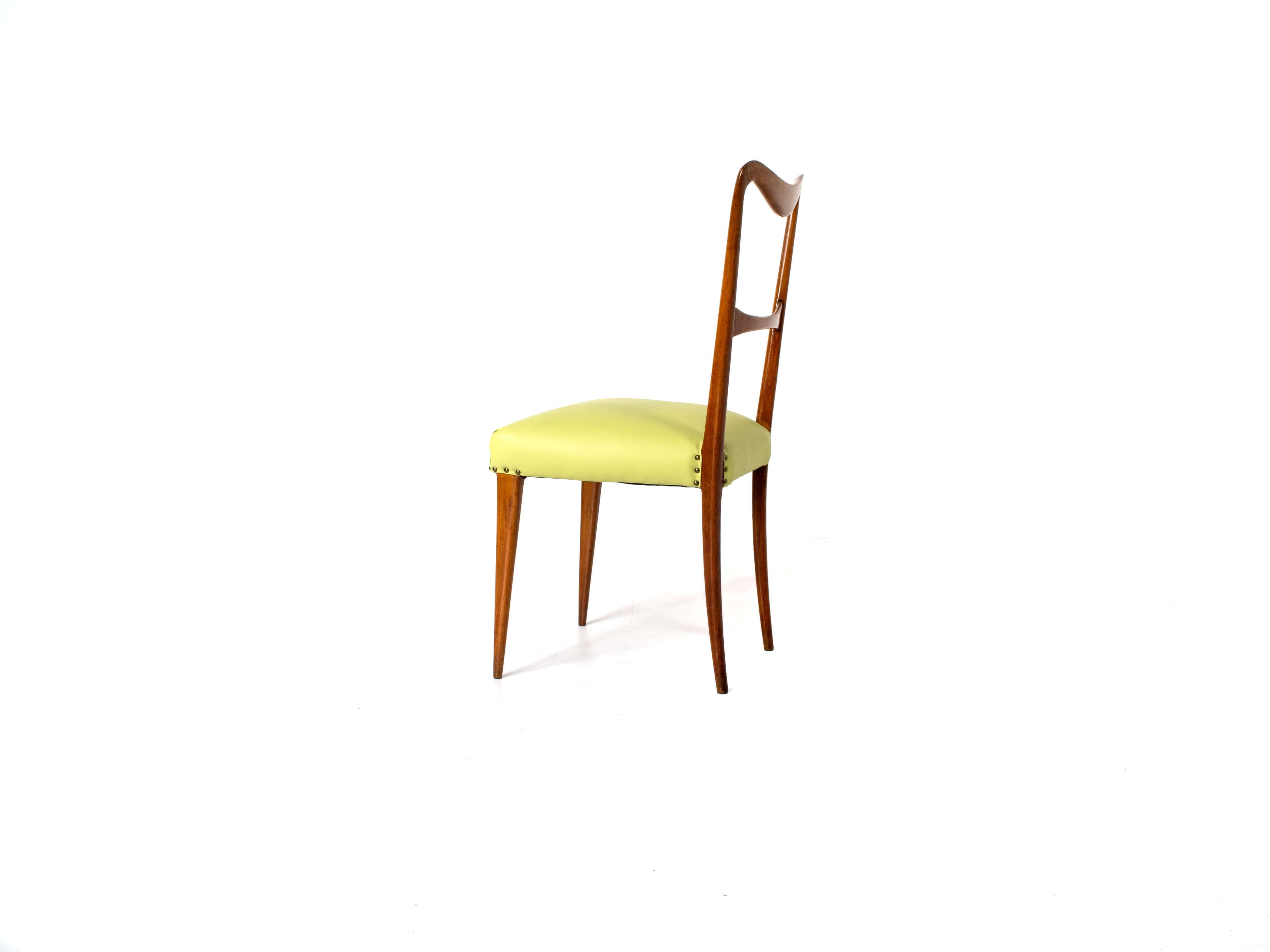 Set of 5 Italian Modern Dining Chairs in Style of Paolo Buffa, 1950s 3