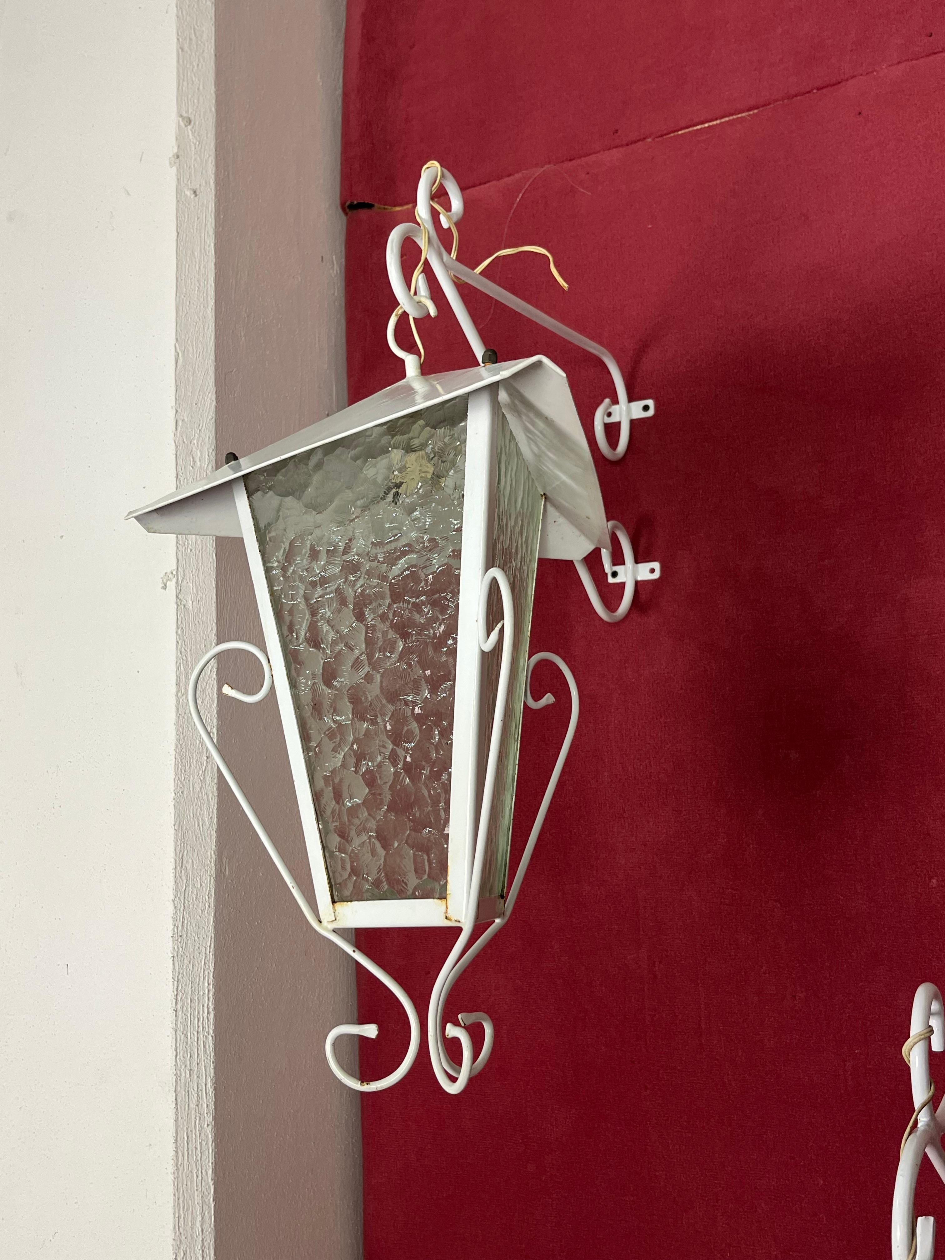 Set of 5 Italian Wrought Iron Wall Lamps, 1970s For Sale 6