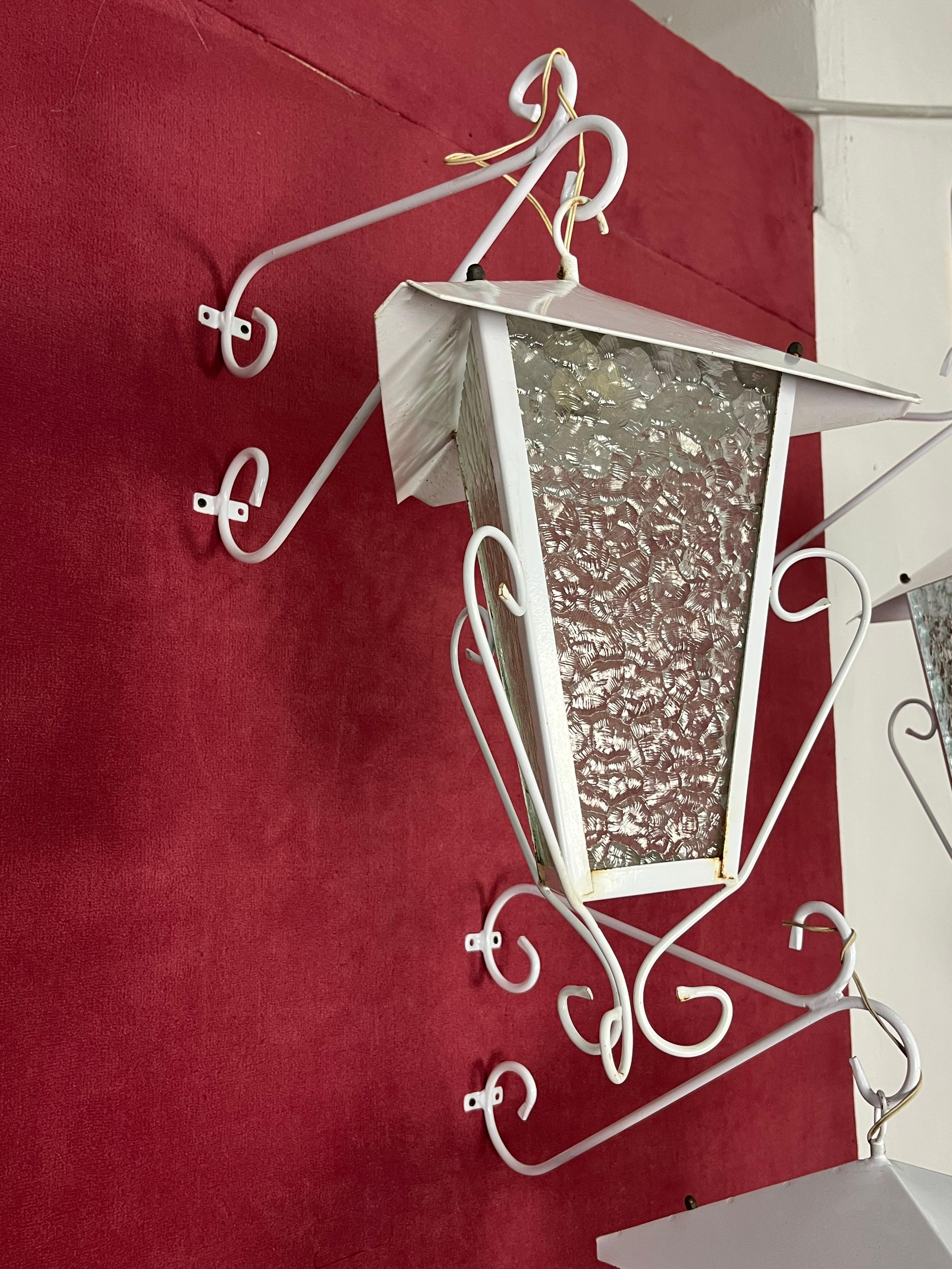 Set of 5 Italian Wrought Iron Wall Lamps, 1970s For Sale 7