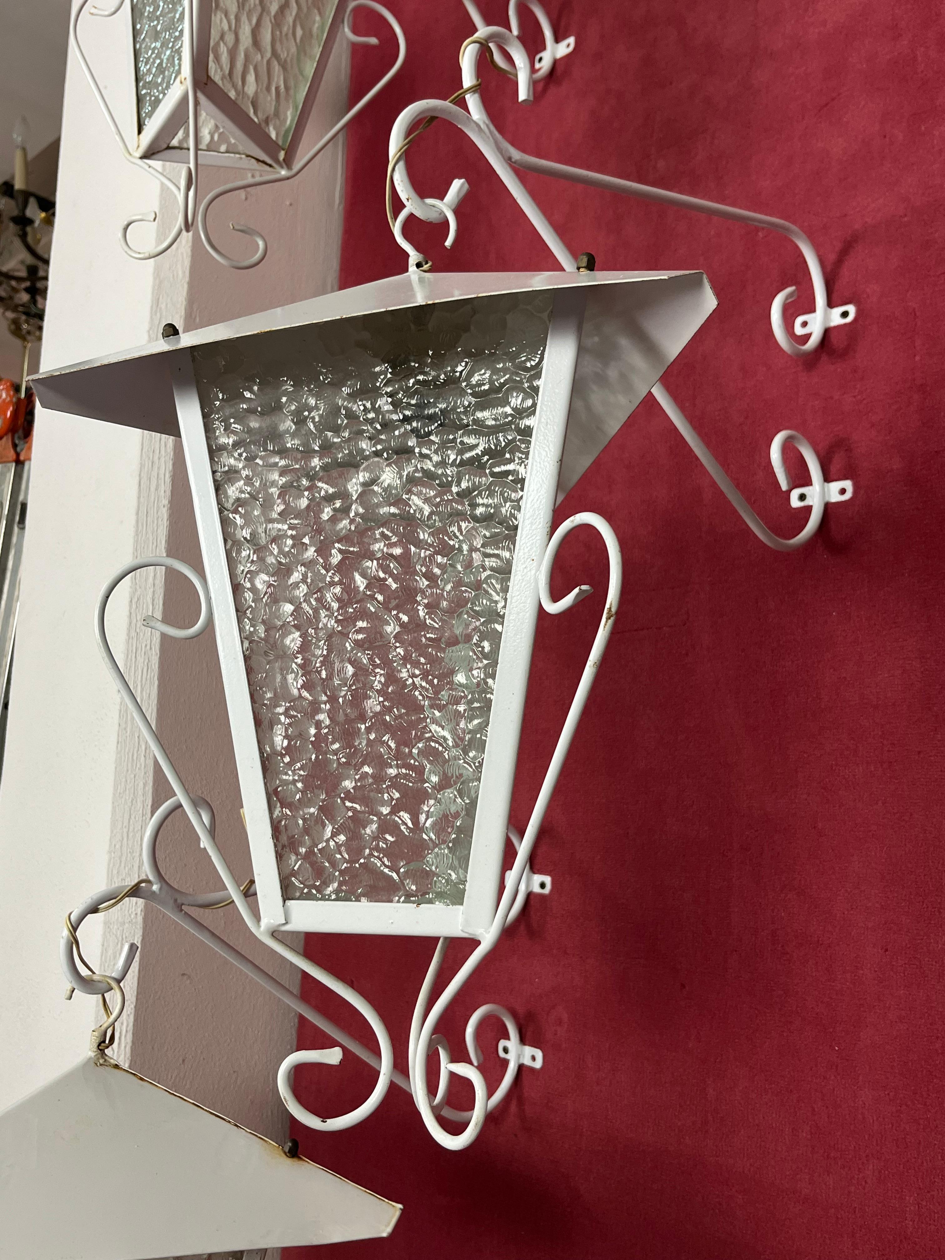Set of 5 Italian Wrought Iron Wall Lamps, 1970s For Sale 3