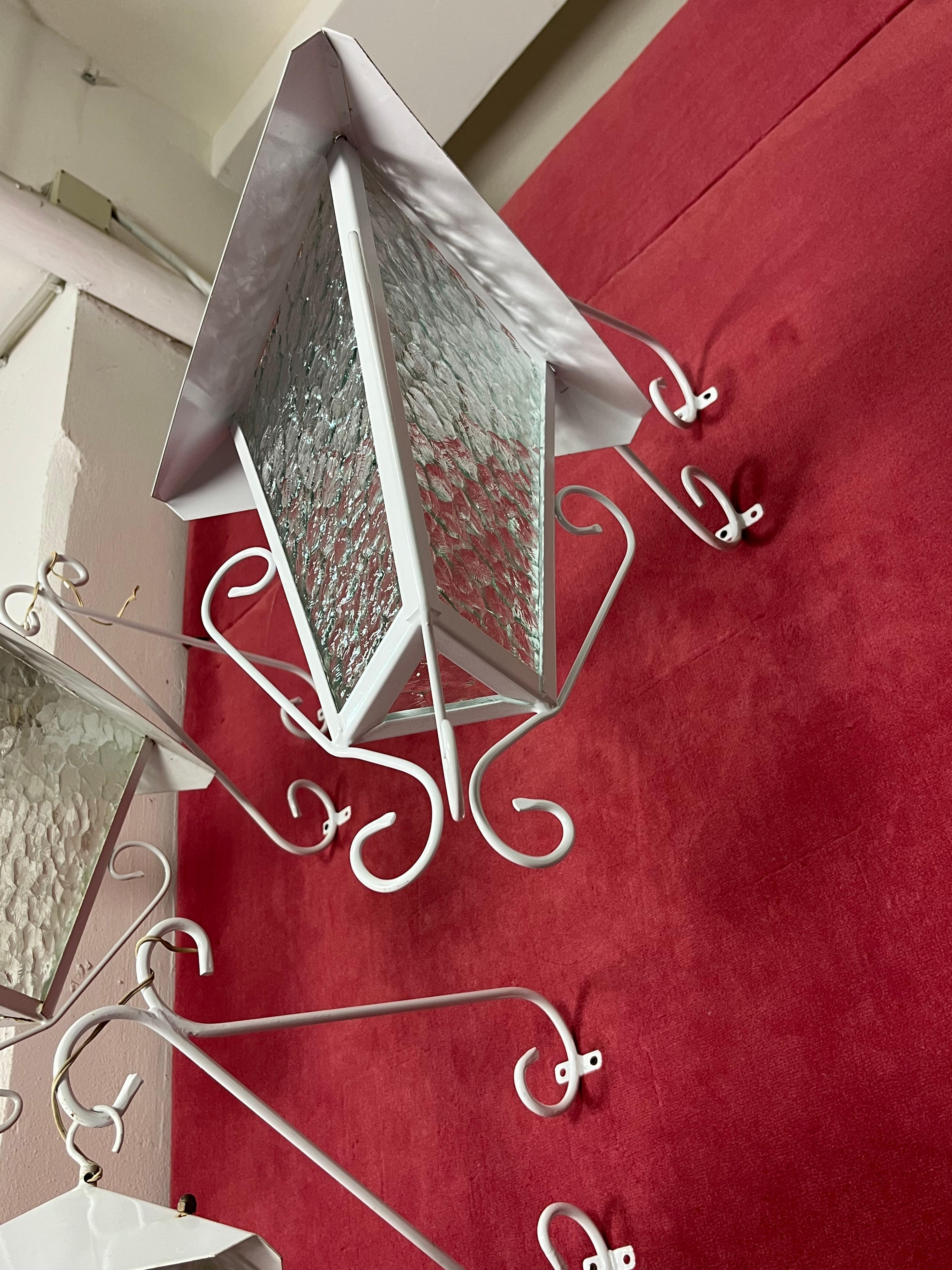 Set of 5 Italian Wrought Iron Wall Lamps, 1970s For Sale 4