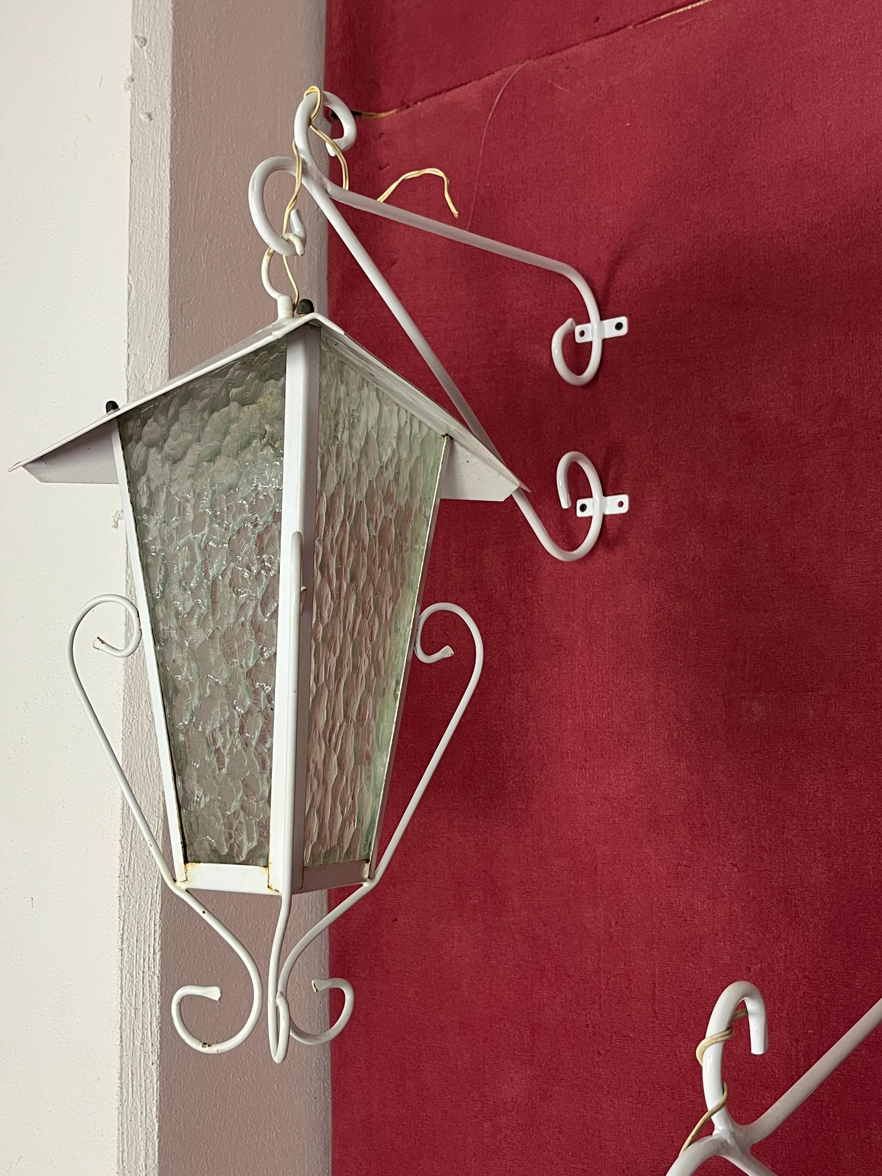 Set of 5 Italian Wrought Iron Wall Lamps, 1970s For Sale 5