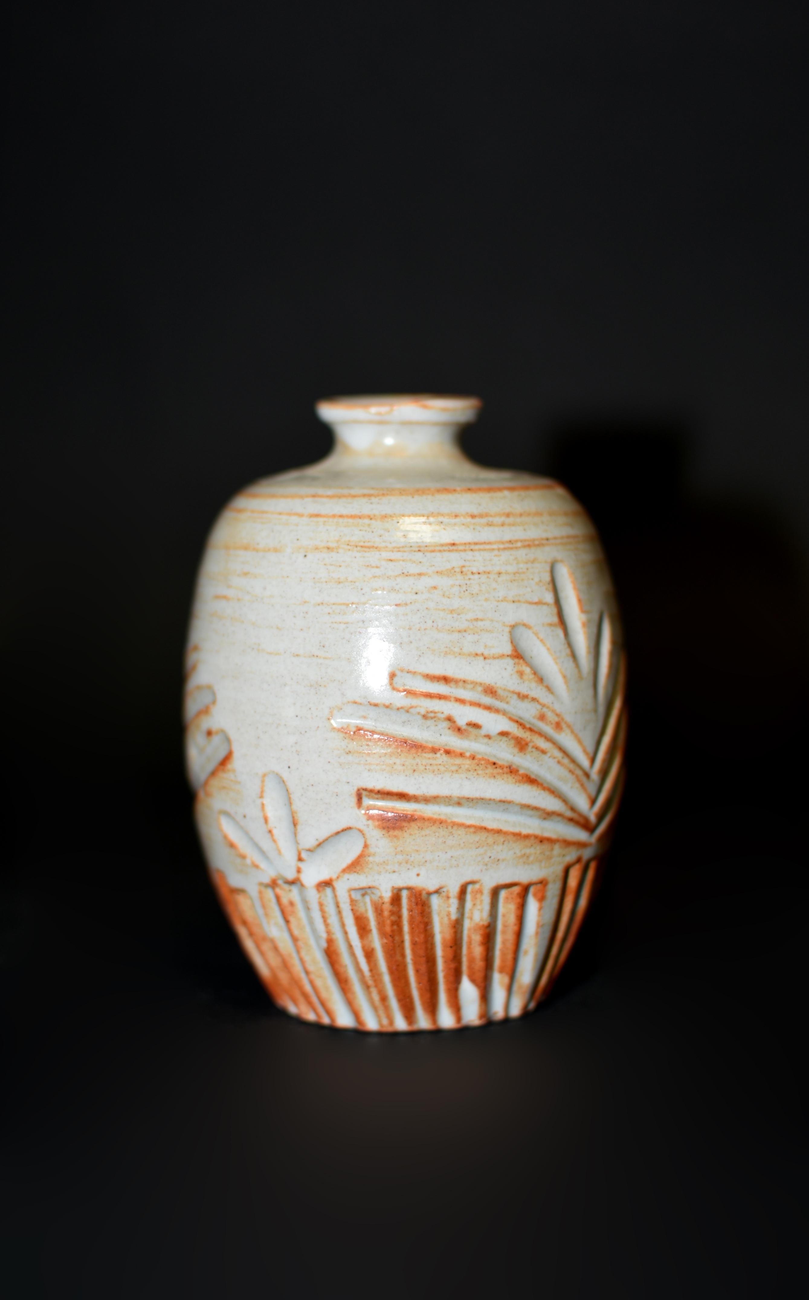 Set von 5 japanischen Wabi Sabi-Keramikvasen aus Keramik  im Angebot 1