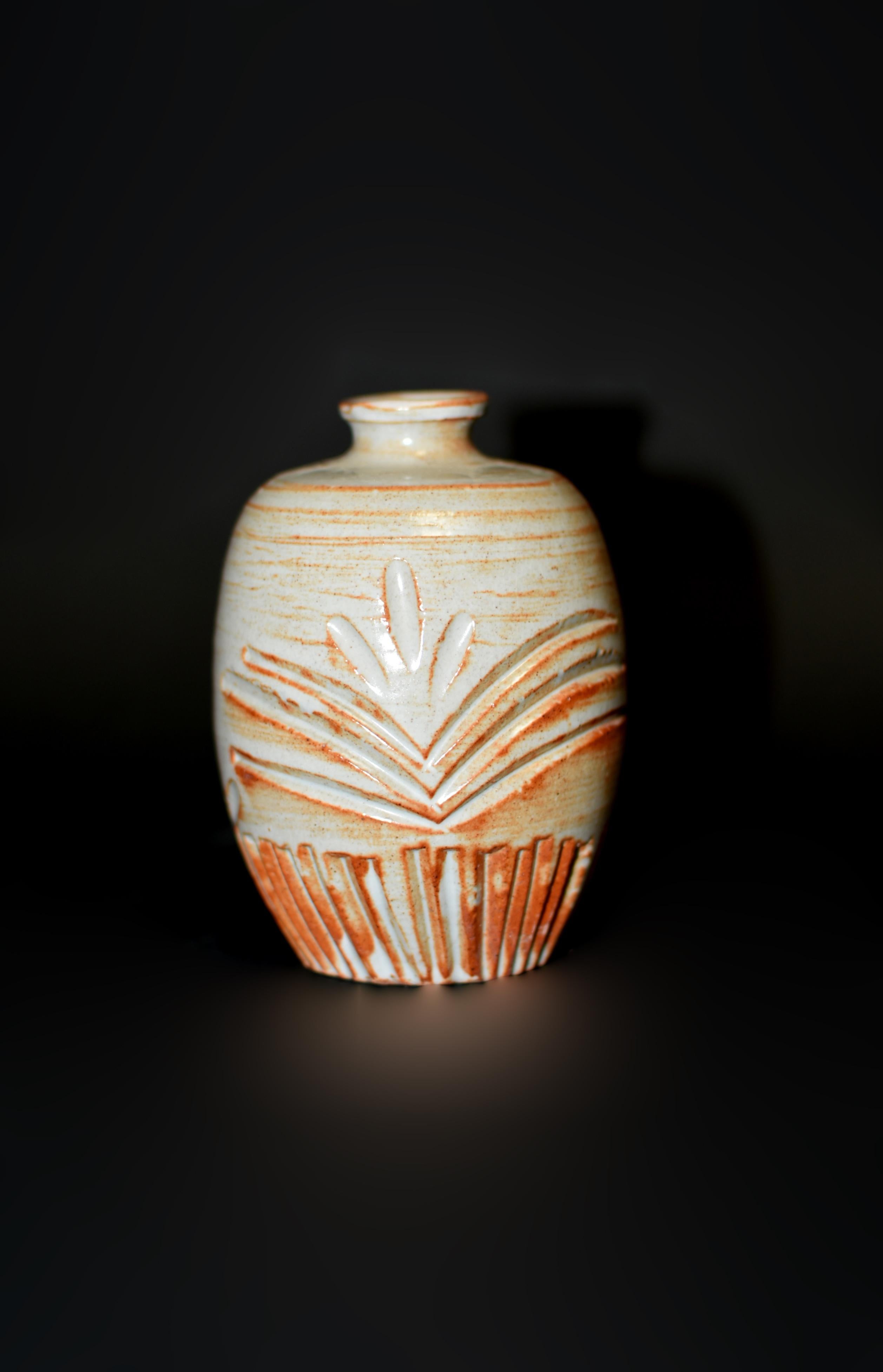 Set von 5 japanischen Wabi Sabi-Keramikvasen aus Keramik  im Angebot 2