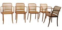 Set of 5 Josef Frank Prague Chairs Made in Czechoslovakia, circa 1970s