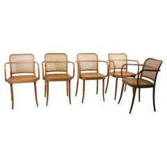 Set of 5 Josef Frank Prague Chairs Made in Czechoslovakia, circa 1970s