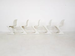 Set of 5 Kangaroo Z-Dining Chairs by Ernst Moeckl for Horn Collection Baydur