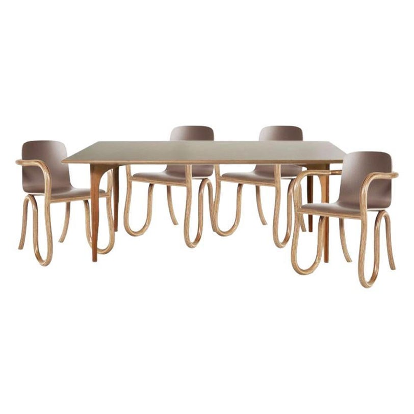 Ensemble de 5 tables et chaises de salle à manger rectangulaires Kolho d'origine par Made By Choice en vente