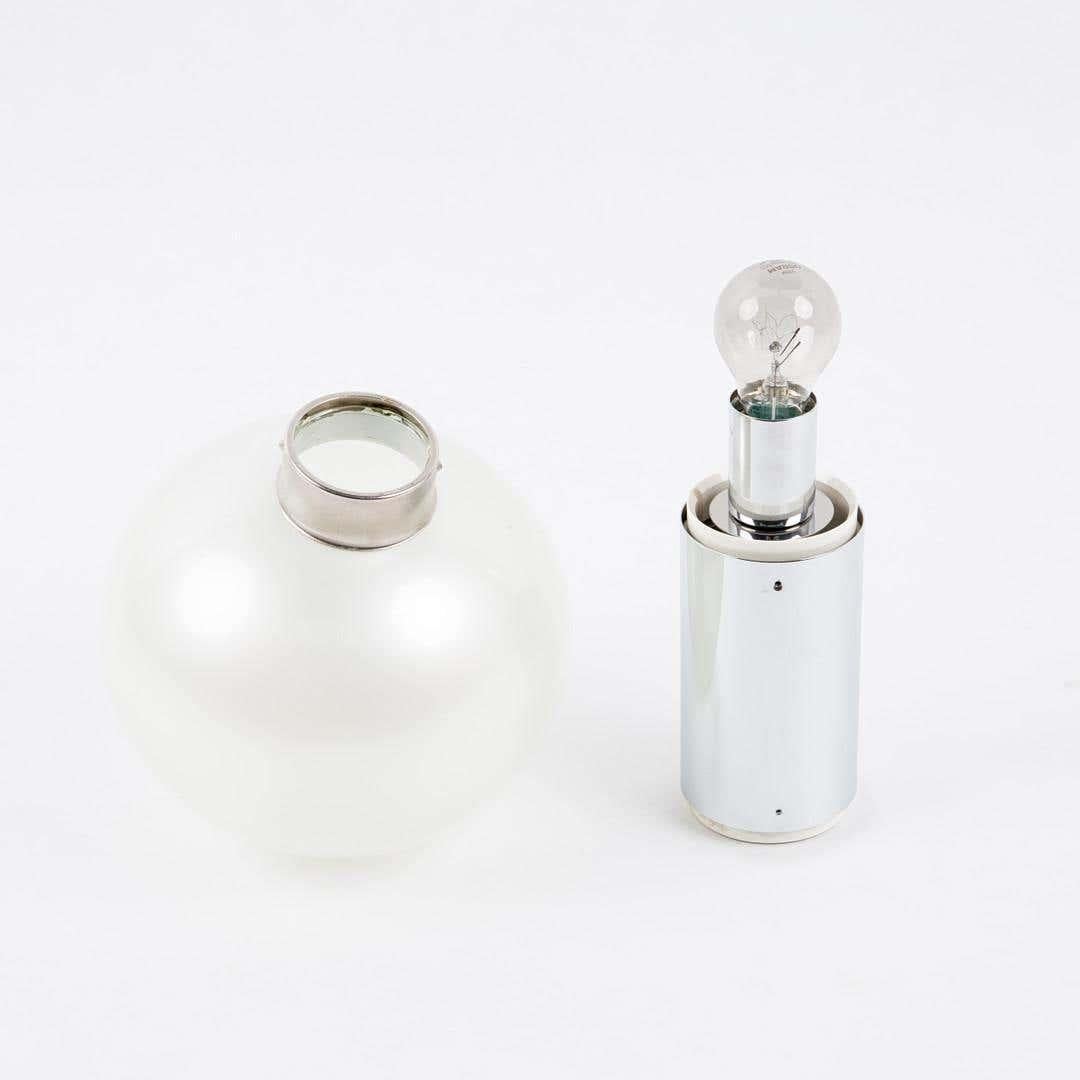 Set of 5 Large 1960s Motoko Ishii Glass & Metal Ceiling Lamps for Staff Leuchten For Sale 4
