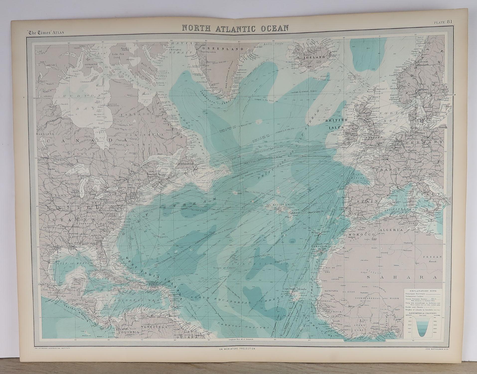 British Set of 5 Large Original Vintage Sea Charts