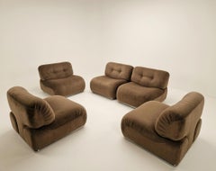 Juego de 5 butacas de salón By Euromobili Italy 70s