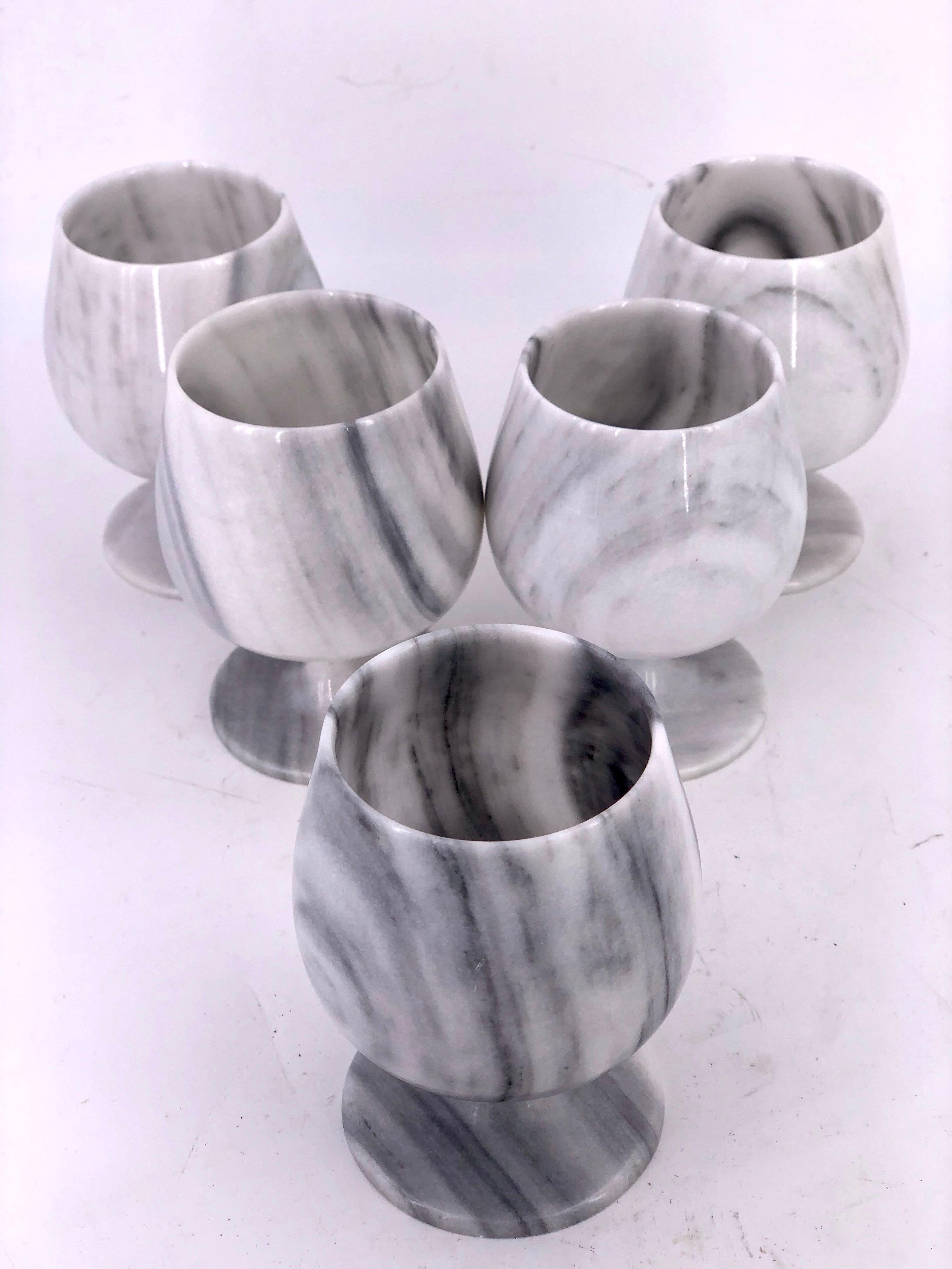 marble wine goblets