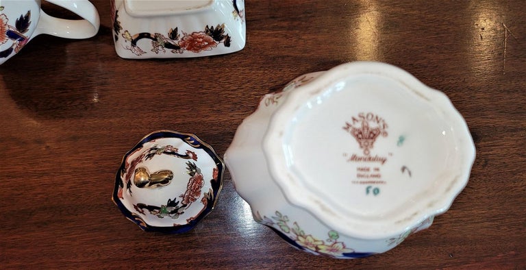 Porcelain Set of 5 Masons Ironstone Mandalay Pieces For Sale
