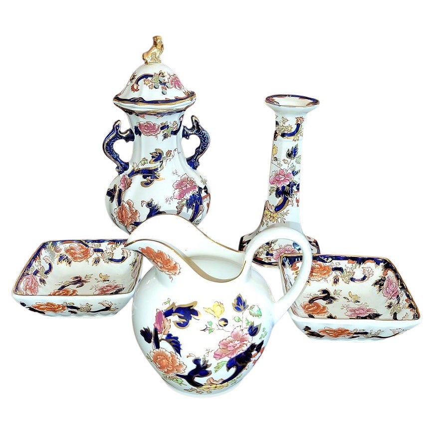 Set of 5 Masons Ironstone Mandalay Pieces