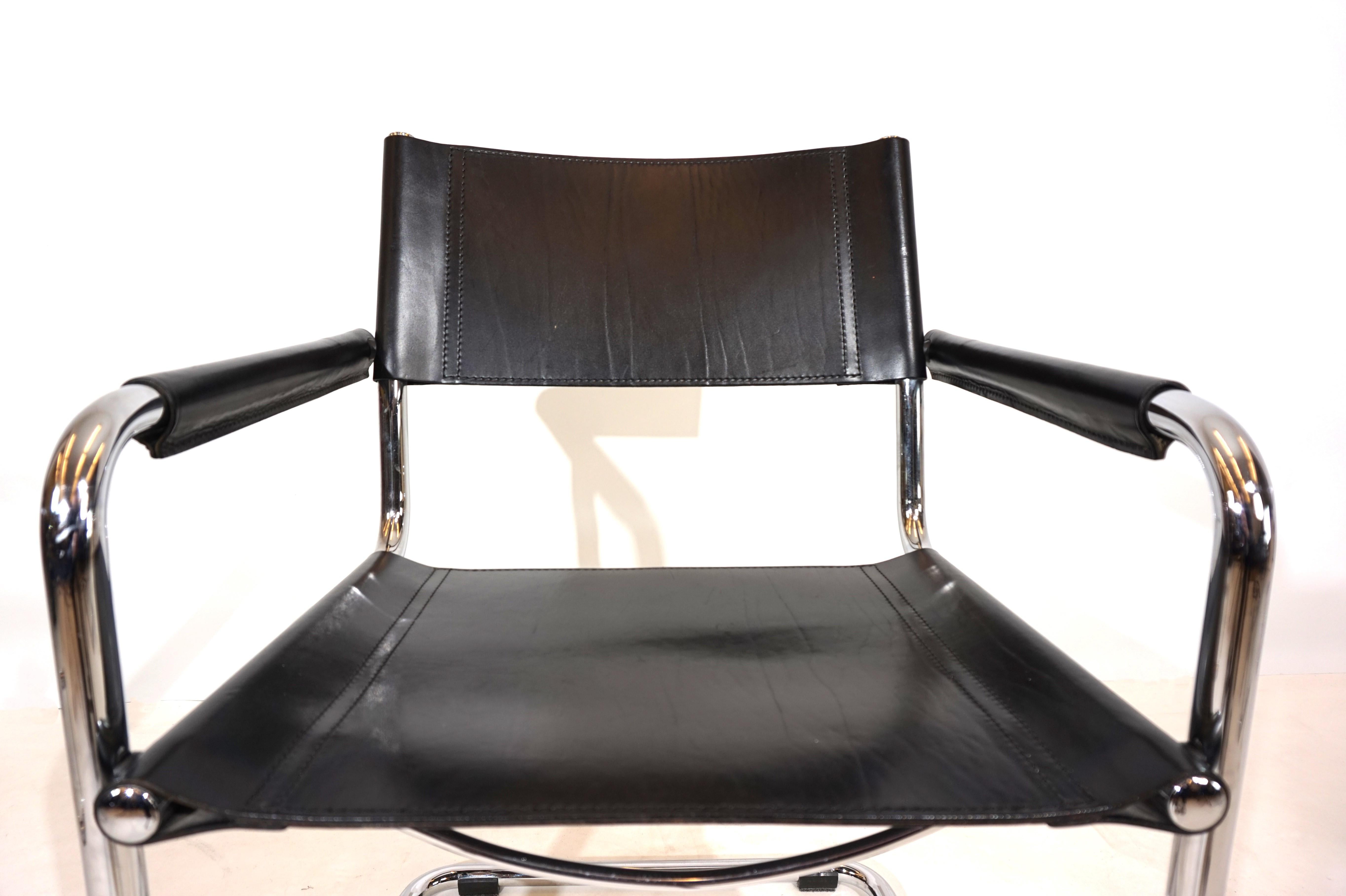 Set of 5 Matteo Grassi MG5 leather dining/conference chairs For Sale 12